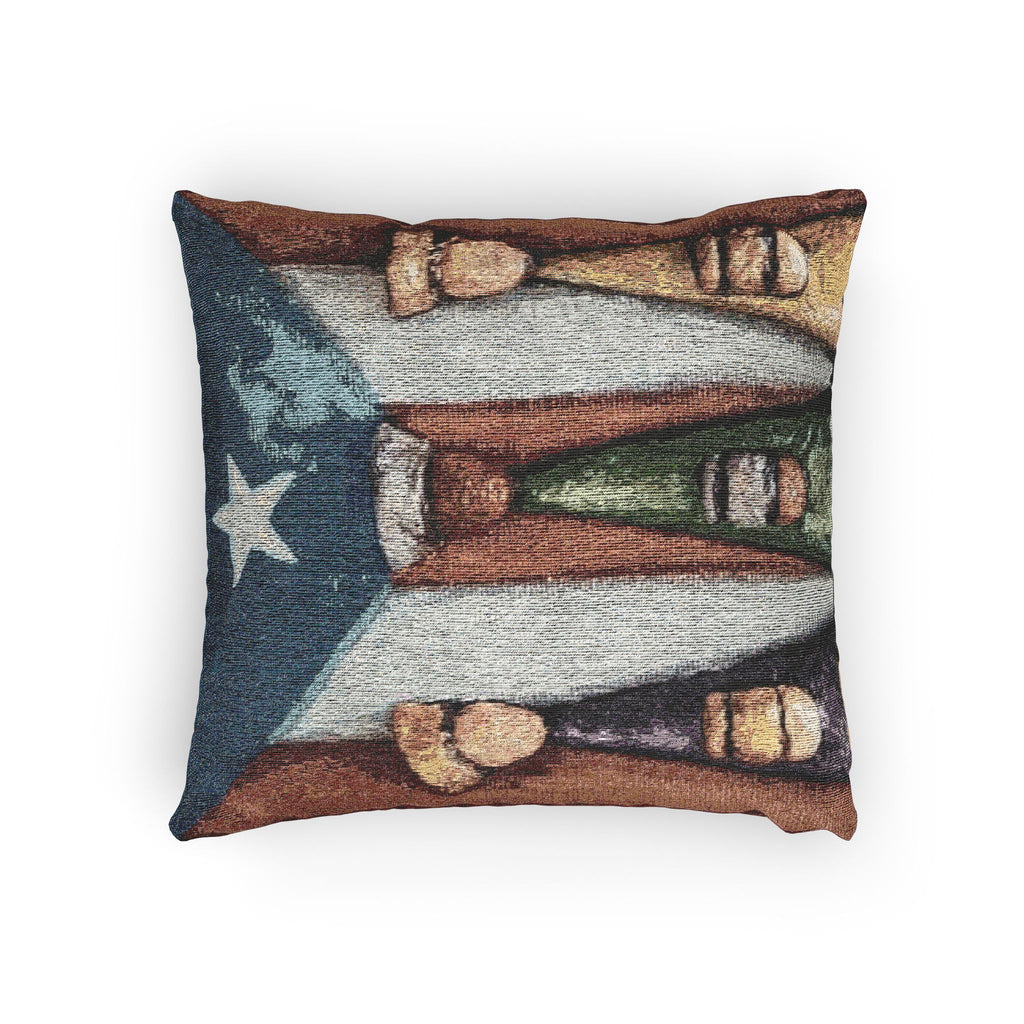 Los Trea Reyes Magos Puerto Rico Culture Pillow Woven Pillow