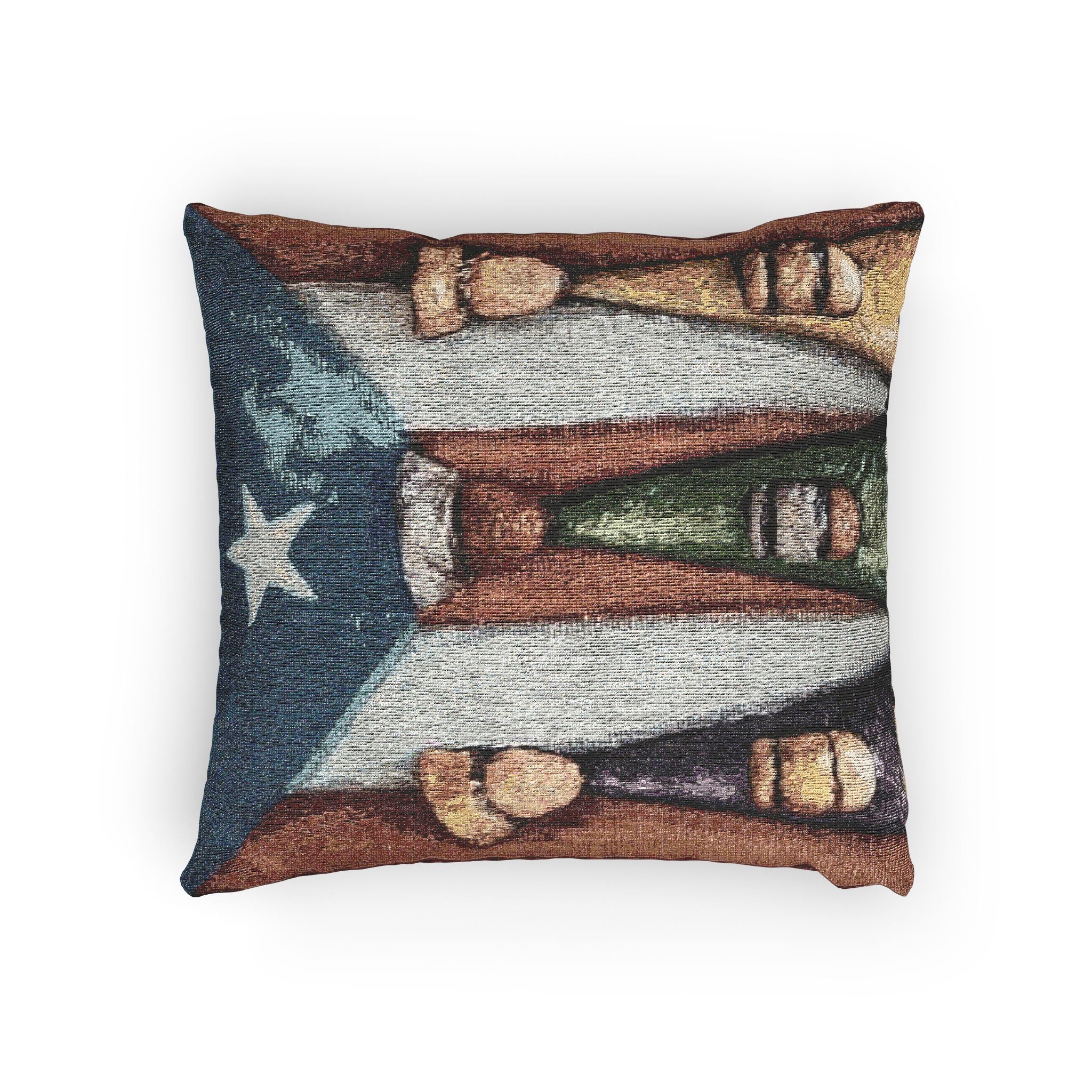 Los Trea Reyes Magos Puerto Rico Culture Pillow Woven Pillow