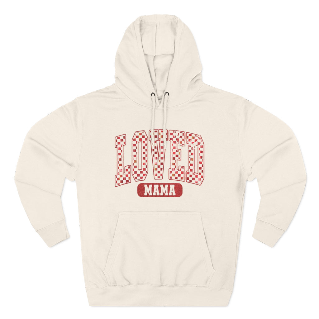 Hoodie  Loved Mama Checkerboard Graphic Hoodie