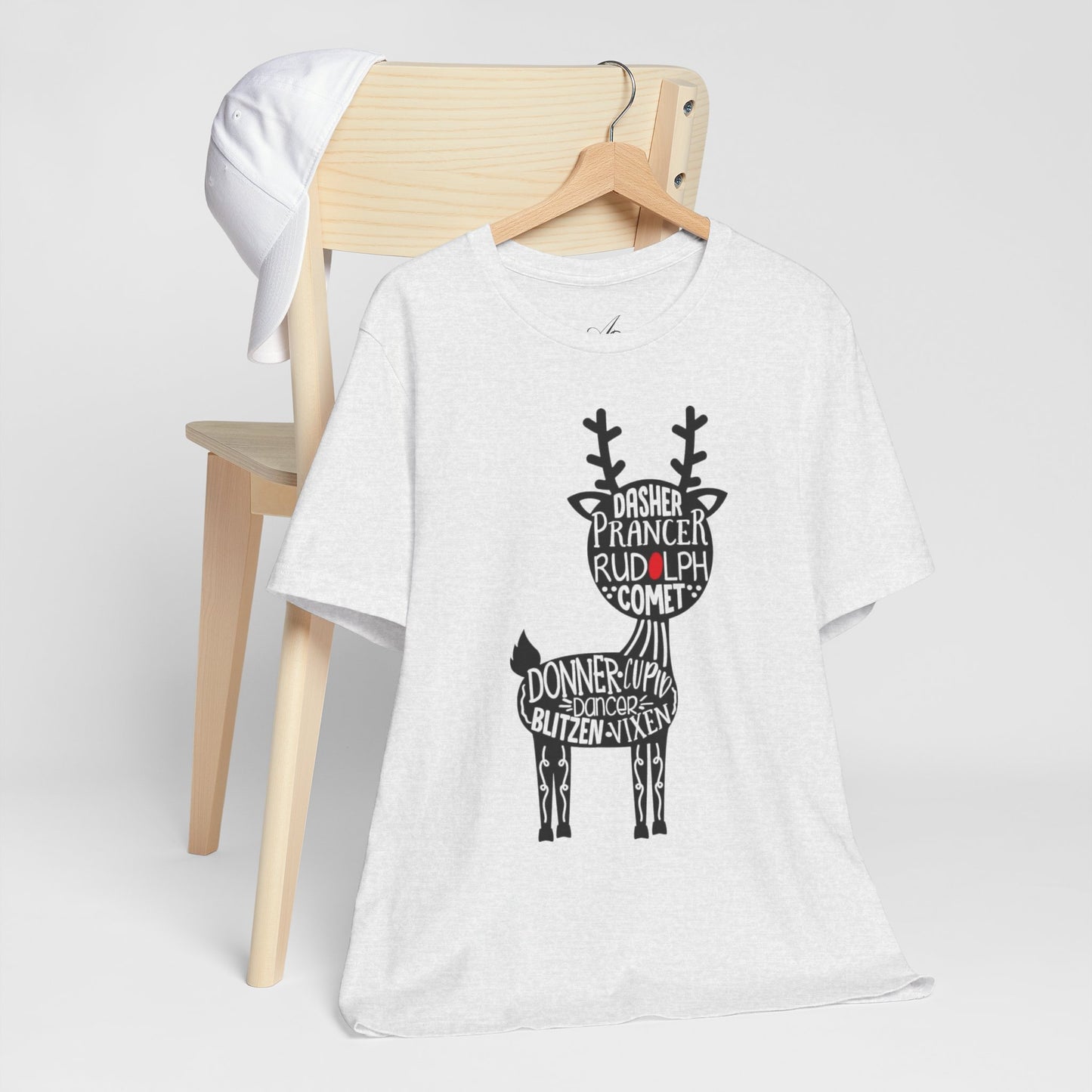 Christmas Reindeer Graphic Tee - Unisex Jersey Short Sleeve Shirt