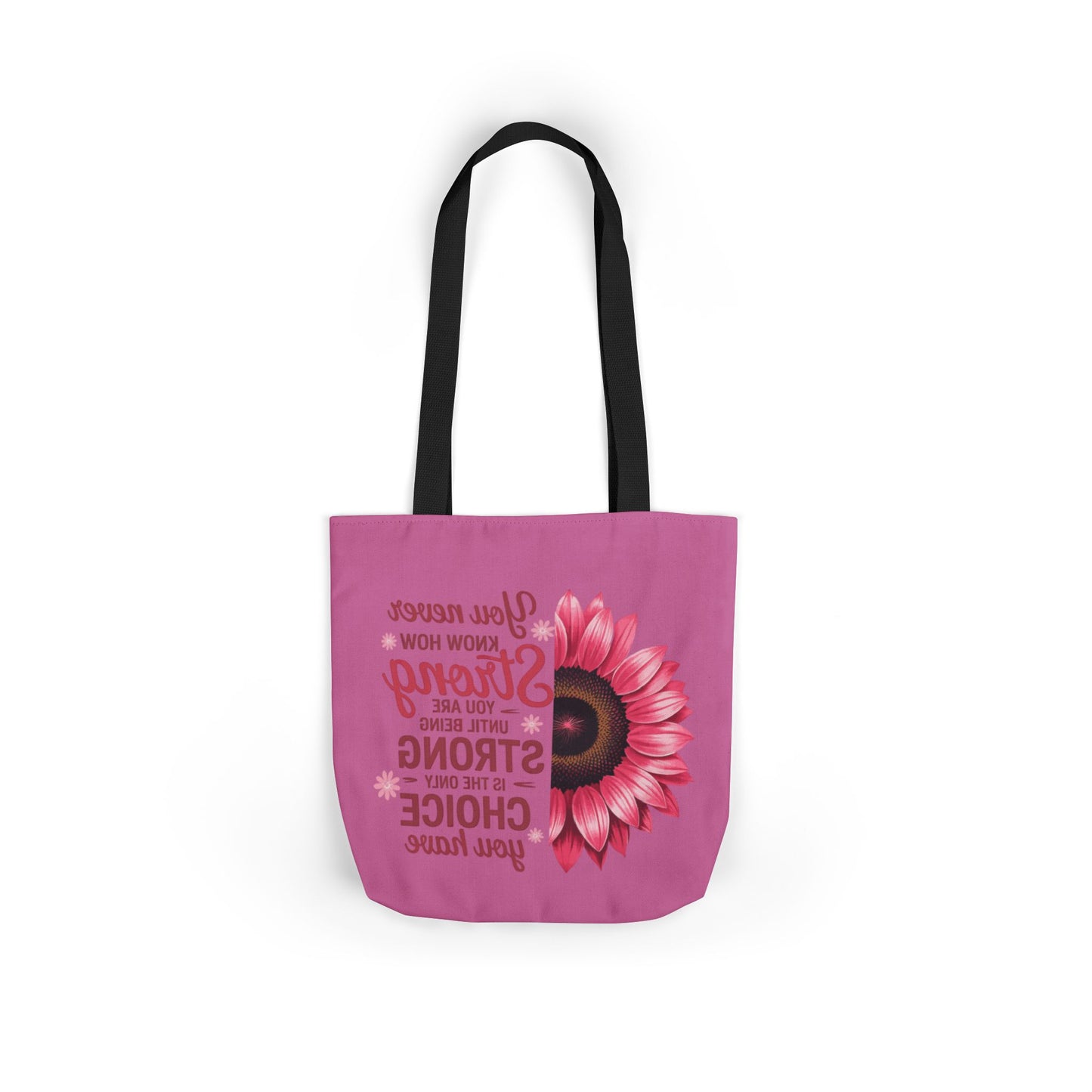 Cancer Survivor Hope Collection Inspirational Canvas Tote Bag with Floral Design