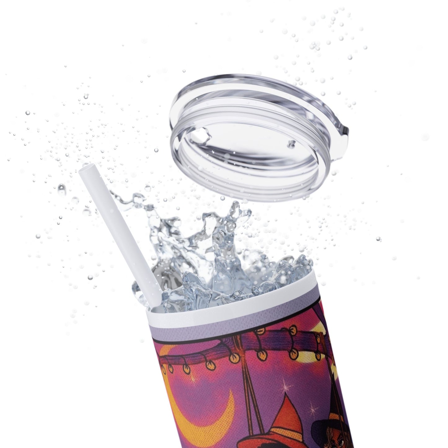 🎁 Spooky season gifts Enchanting Libra Skinny Tumbler with Straw | 20oz | Perfect for Halloween, Witchy Vibes, Astrology Lovers, Gift Idea, Custom Beverage Holder