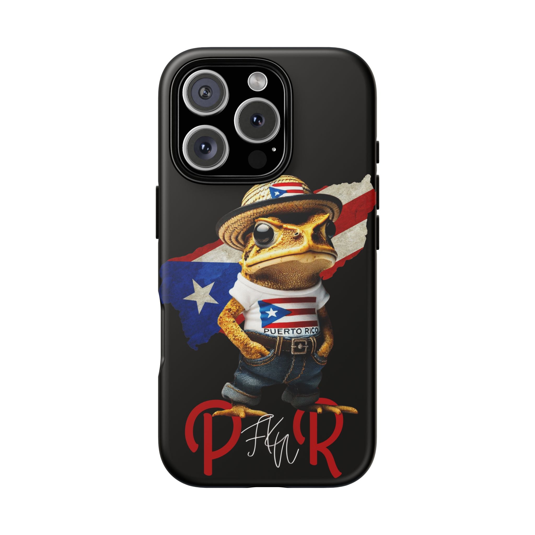 Puerto Rican Frog Tough Phone Case  Puerto Rico Flag Patriotic Protective Case