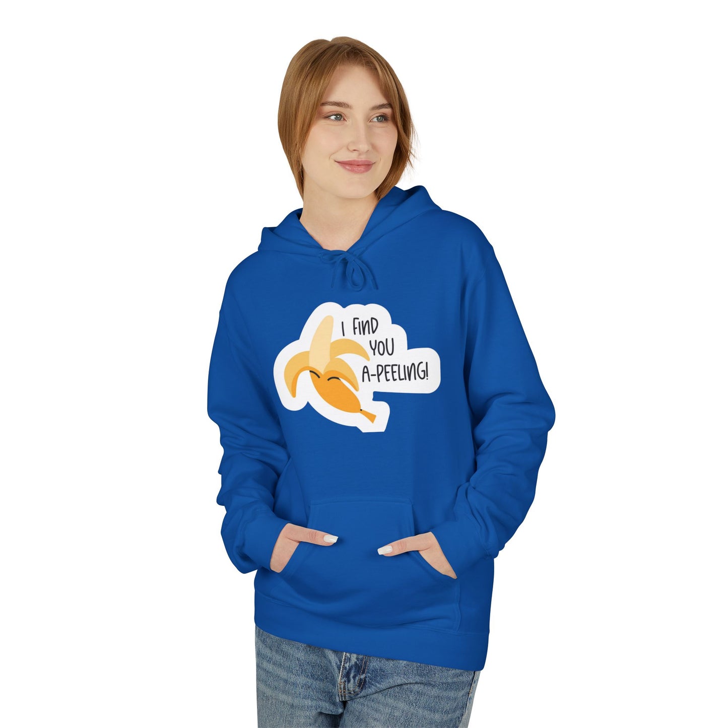 Peeling Banana Hoodie  "I Found You (Peeling)" Cute Fruit Pun Pullover