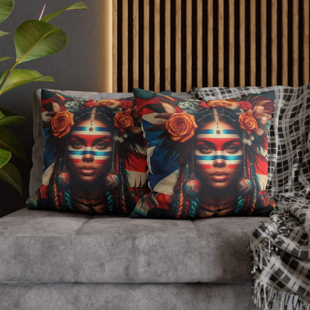 Tribal Goddess Decorative Pillow Puerto Rico Culture Pillow