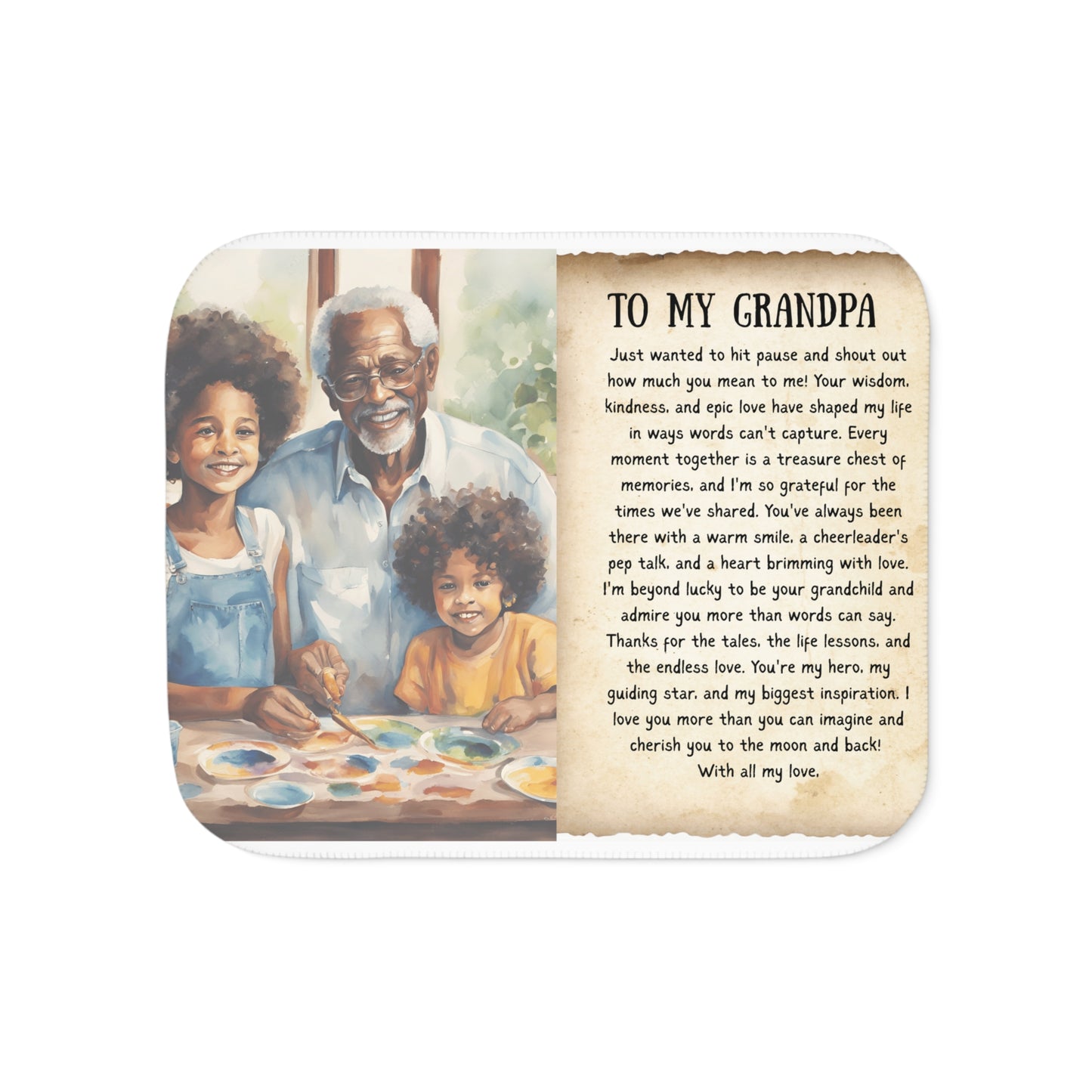 Wrap Him in Gratitude The Softest Thank You Cozy Sherpa Blanket for Grandpa