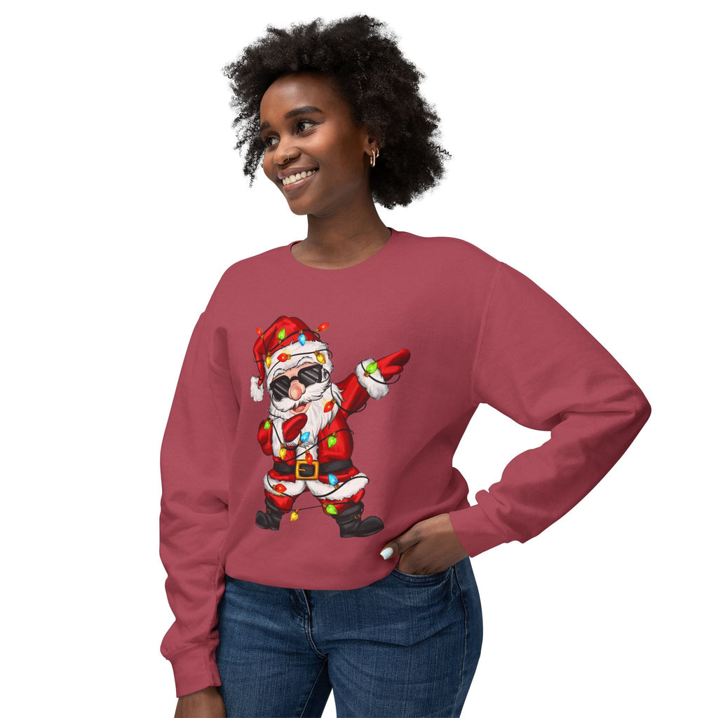 Funny Christmas tee Dabbing Santa Crewneck Sweatshirt  Funny Christmas Holiday Pullover