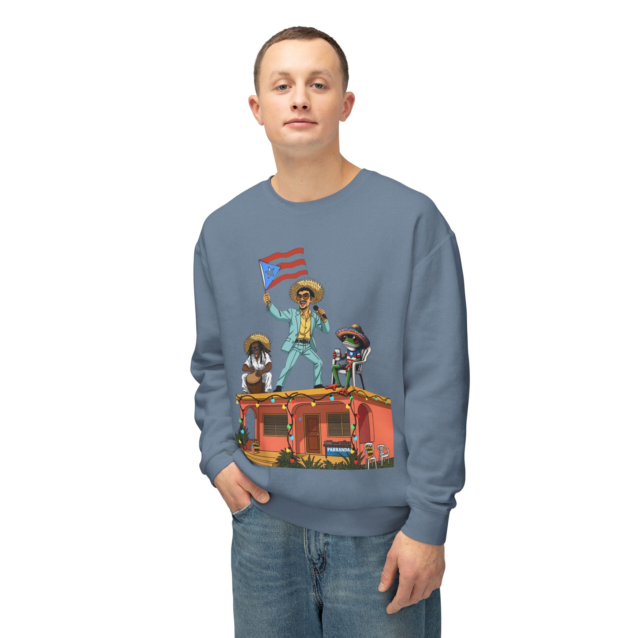 Puerto Rican Benito Parade Sweatshirt  Boricua De Pura Cepa Crewneck Puerto Rico Navidades