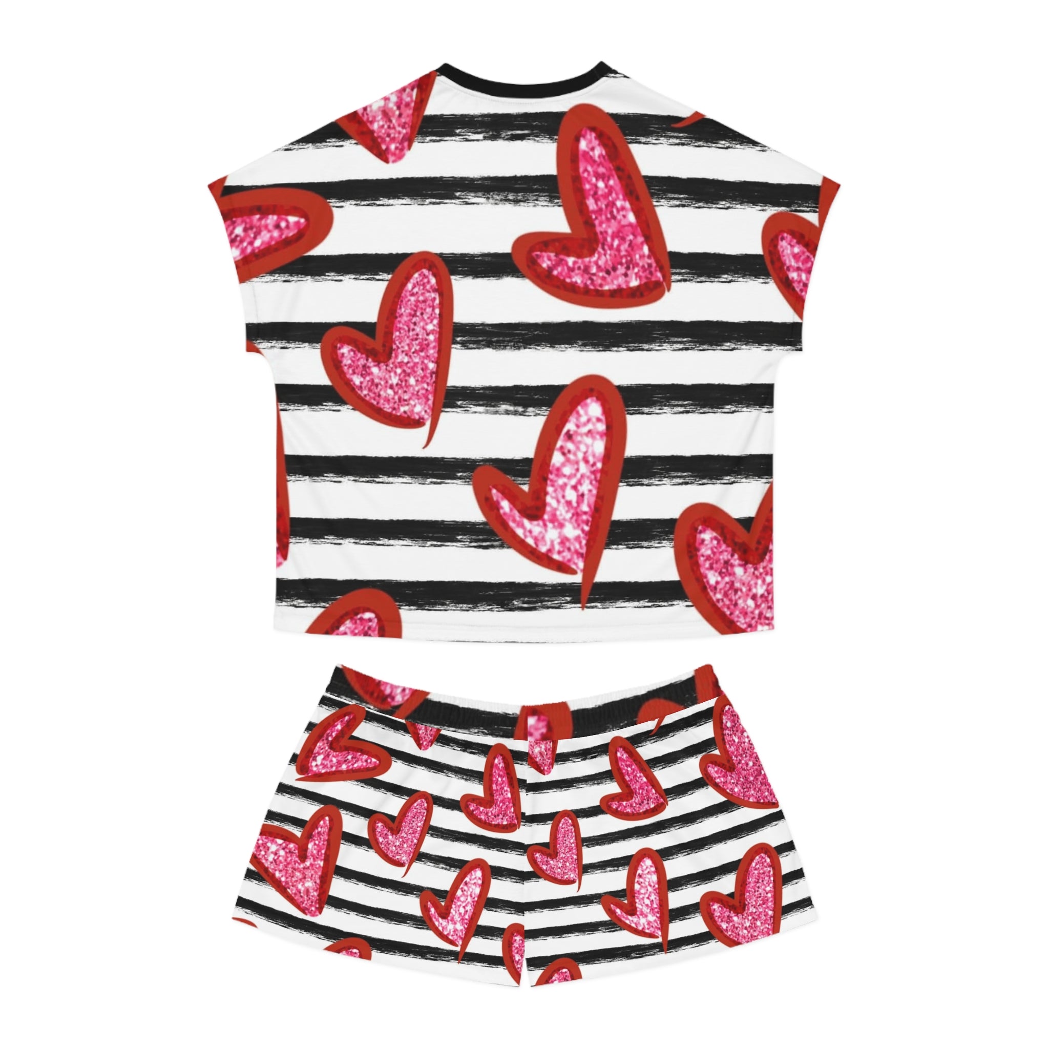 Winter Wonderland Pajamas | Cozy Holiday Family Set | Matching Christmas Sleepwear Heart-Print Women's Pajama Set for Cozy Nights