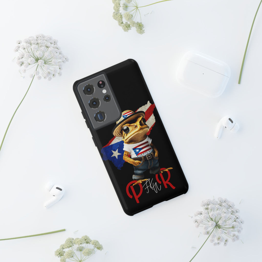 Puerto Rican Frog Tough Phone Case  Puerto Rico Flag Patriotic Protective Case