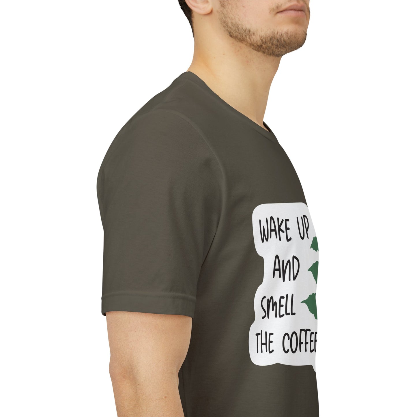 Wake Up and Smell the Coffee Tee  Coffee Plant Graphic T-Shirt
