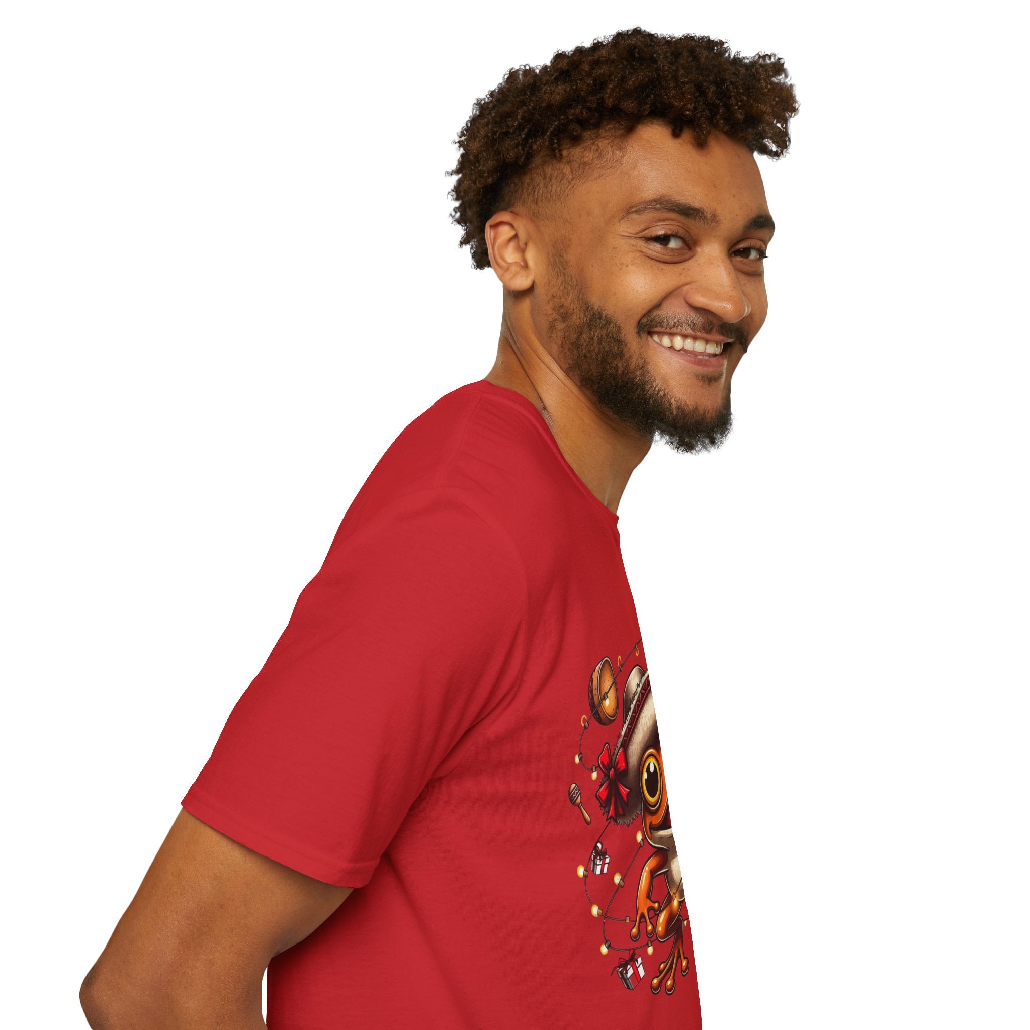 Puerto Rico Frog Holiday T-Shirt  Cute Coquí with Flag Heart (Christmas) Puerto Rico Navidades