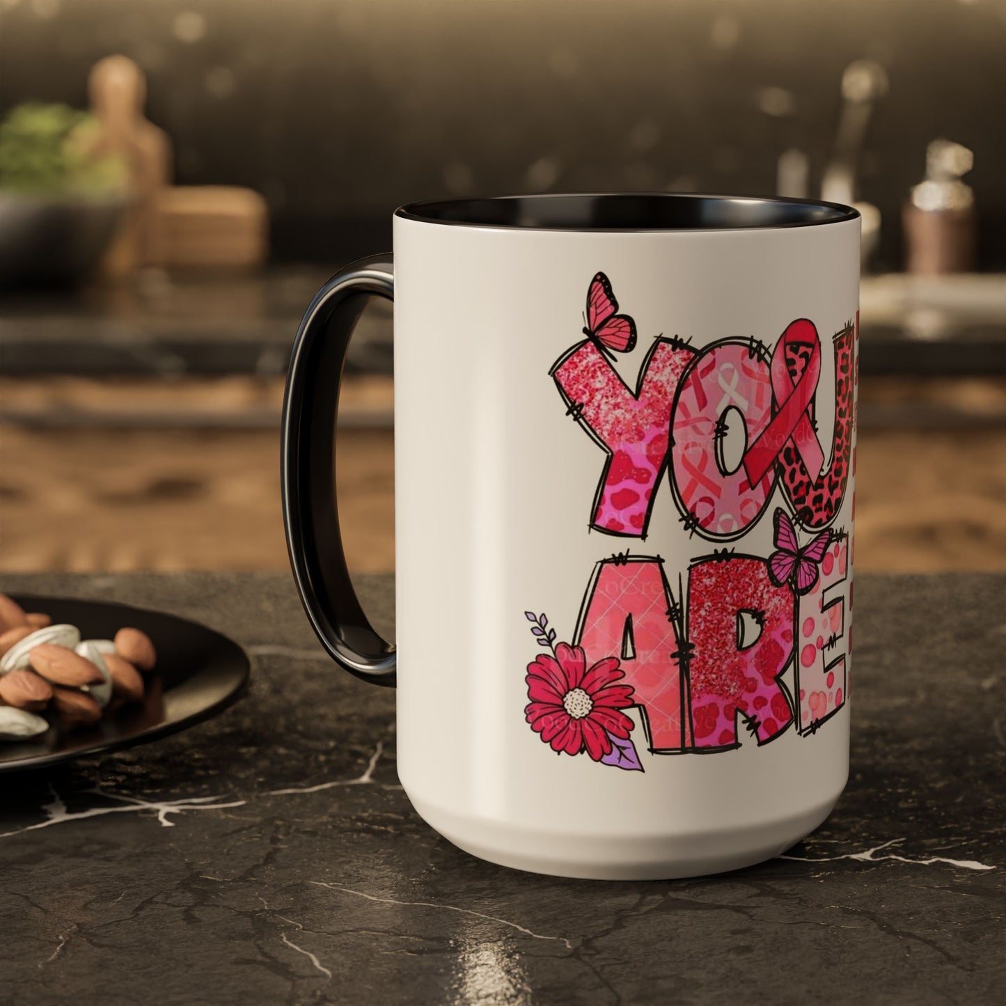 Cancer Hope Collection Empowering Inspirational Mug for Breast Cancer Awareness