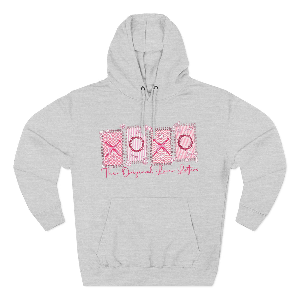 Hoodie  Pink XOXO Three Panel Love Letters Fleece Hoodie