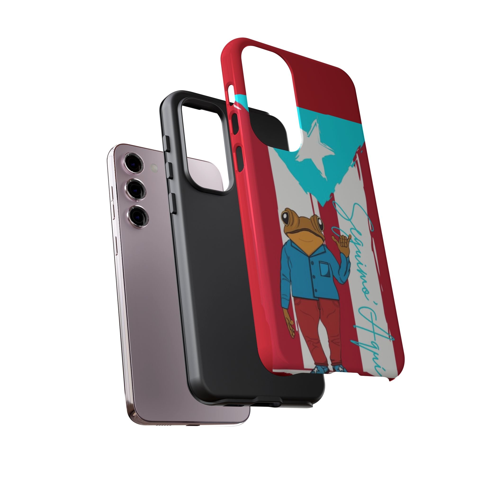 Puerto Rican Flag Frog Design ("Señorita Hops")Phone Case Isla del Encanto Phone Case – Puerto Rican Style