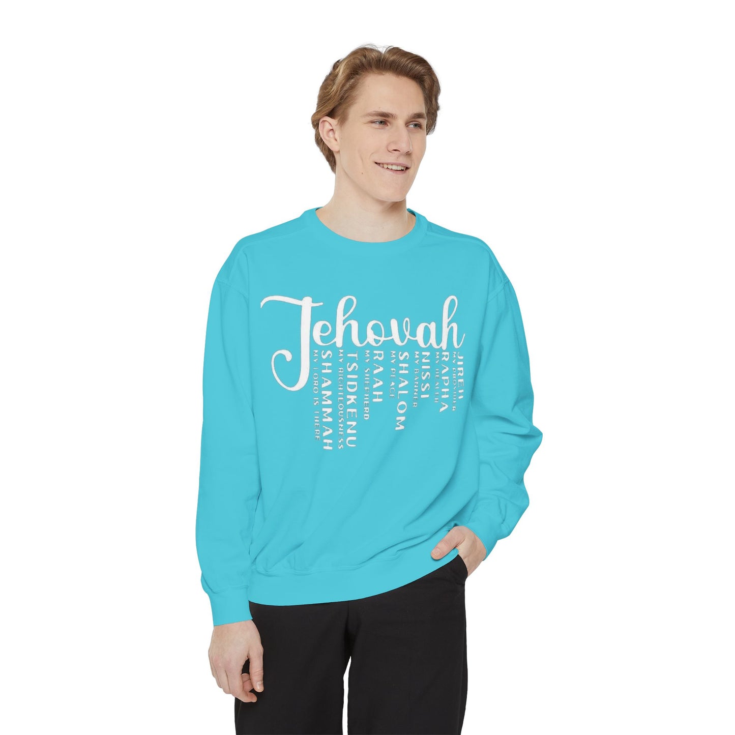 Jehovah Names Sweatshirt  Christian Faith Scriptural Names Pullover