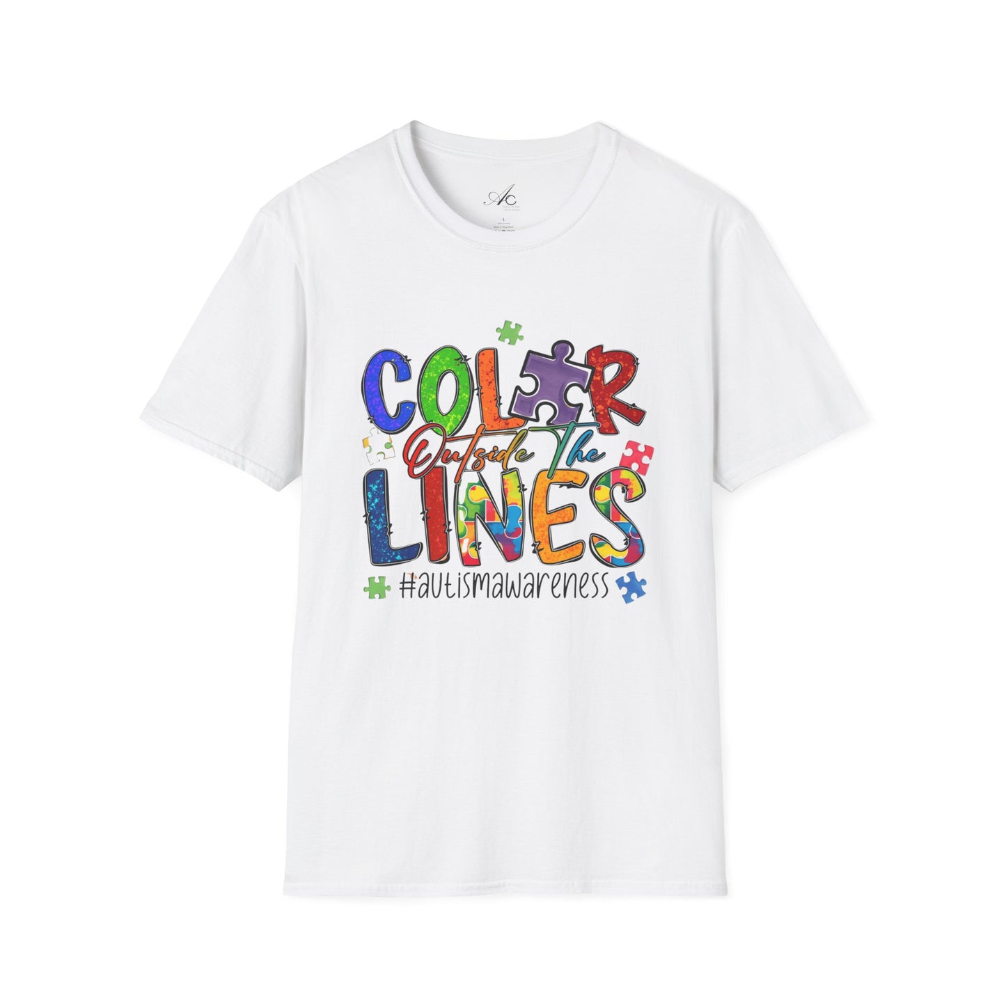 Color Outside the Lines Unisex T-Shirt for Autism Awareness