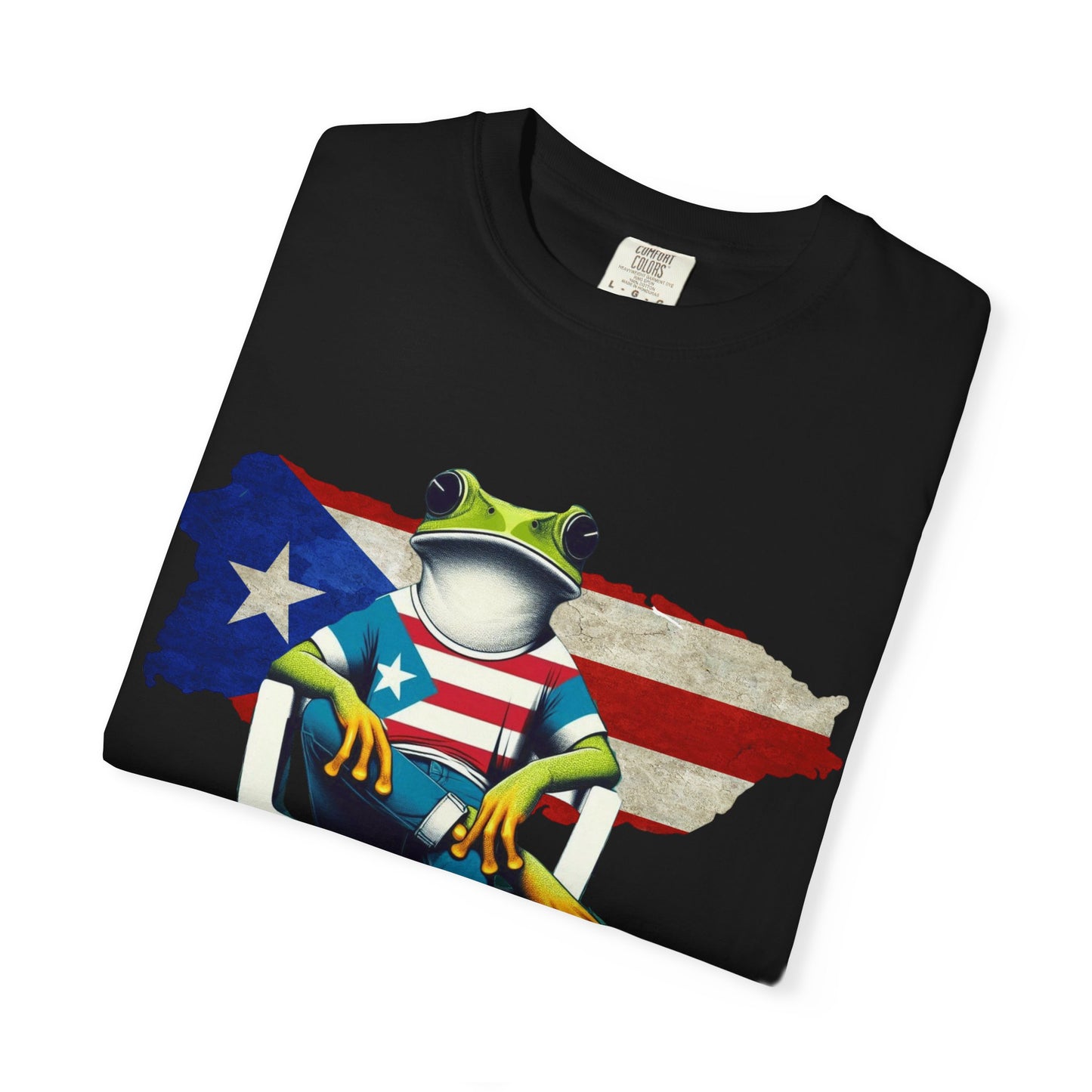 Patriotic Puerto Rican Shirt Patriotic Frog T-shirt, Humor Shirt, Gift for Nature Lovers, Summer BBQ Outfit