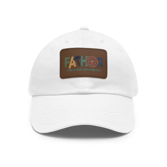 Stylish Dad Hat with Leather Patch - Perfect Gift for Fathers, Dads, Father's Day, Casual Wear, Outdoor Activities