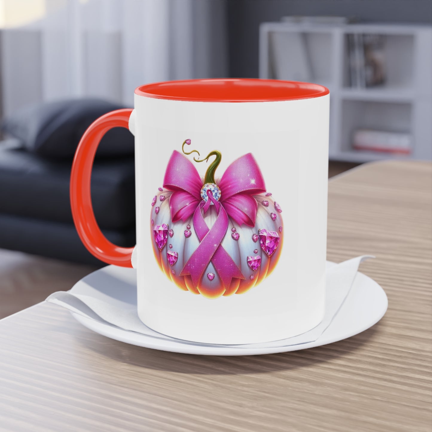Vibrant Two-Tone Coffee Mug with Floral Design - Perfect Gift for Nature Lovers