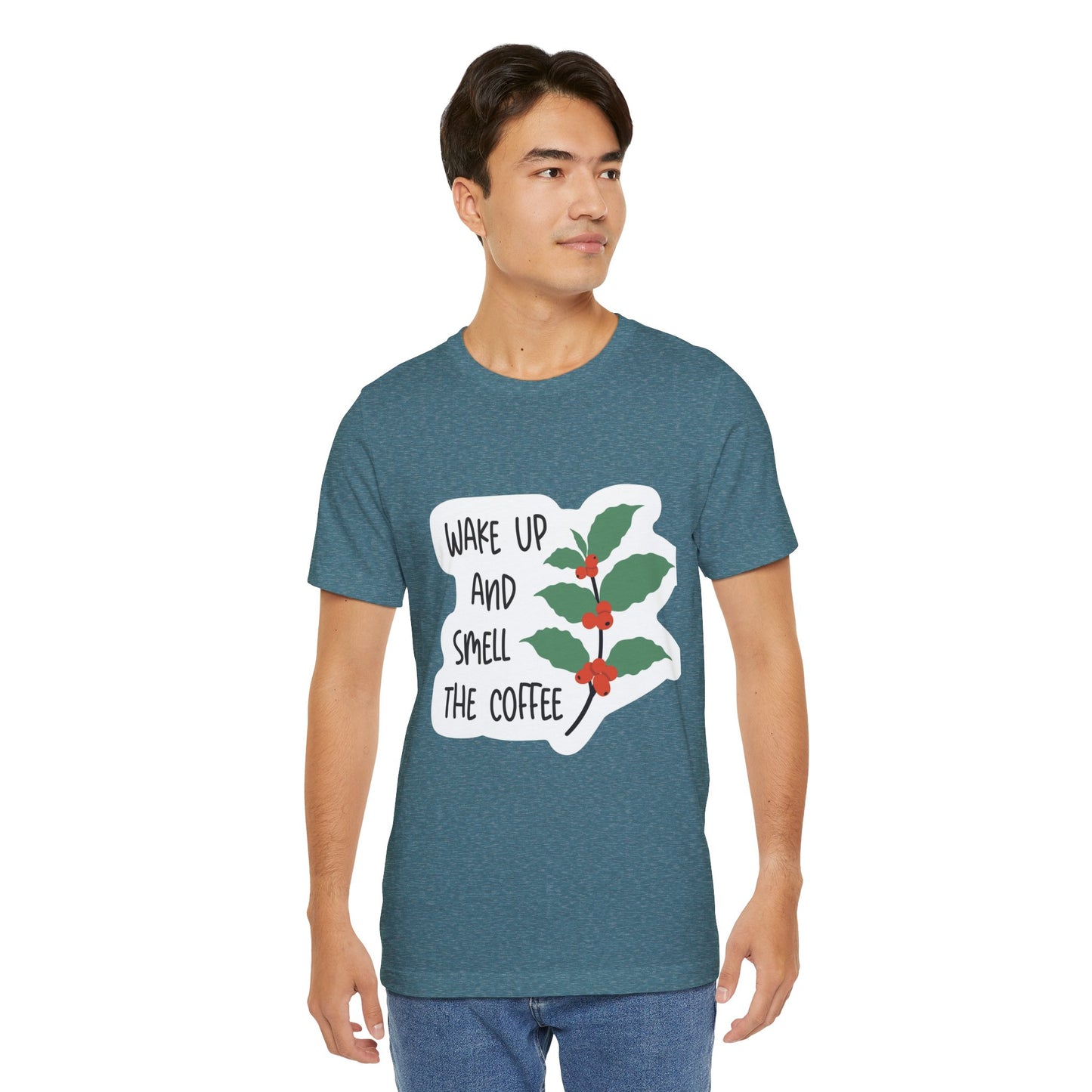 Wake Up and Smell the Coffee Tee  Coffee Plant Graphic T-Shirt