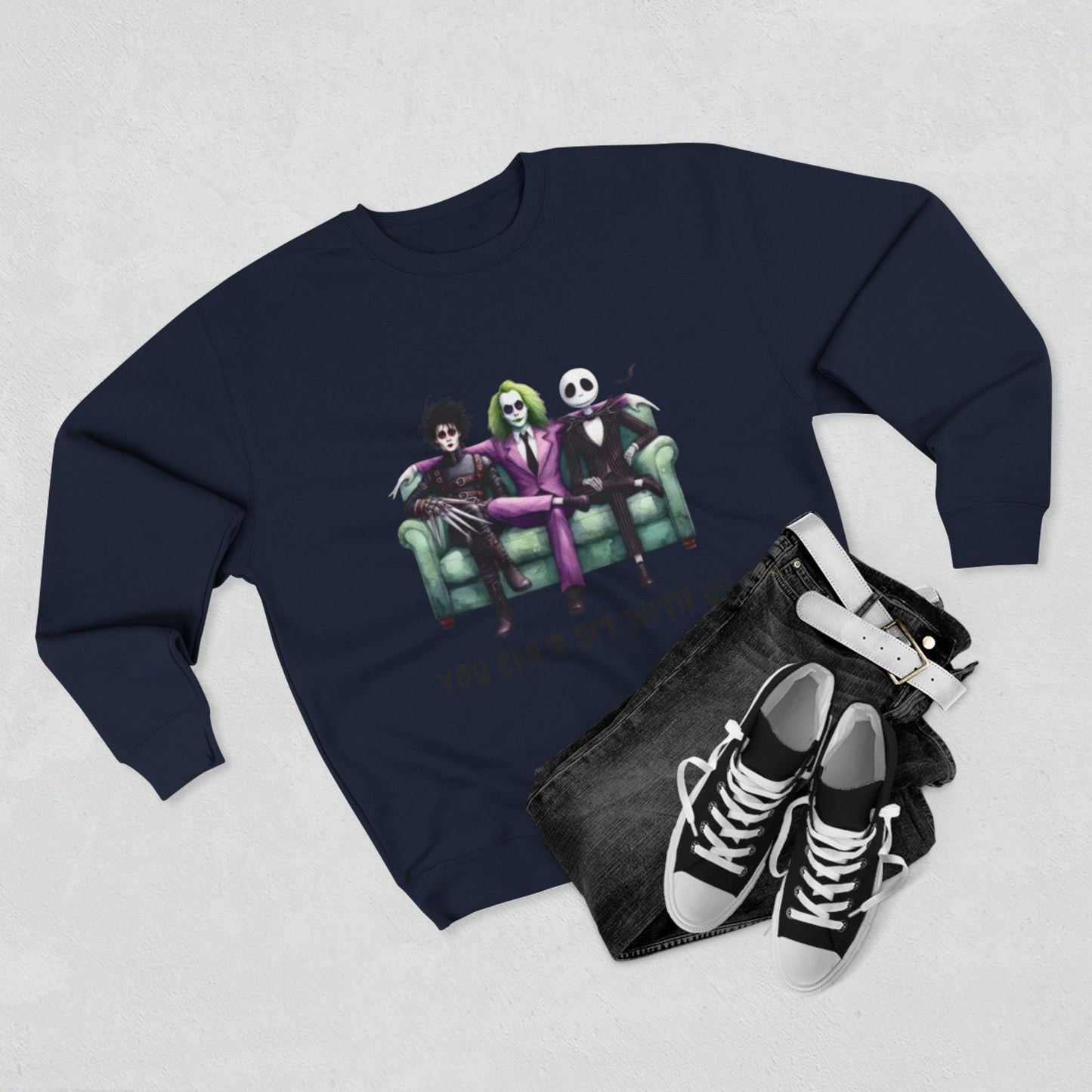 Horror Lover Sweetshirt Unisex Crewneck Sweatshirt - 'You Can't Sit With Us' Halloween Vibe, Cozy Gift for Fans, Fun Casual Wear, Perfect for Fall, Spooky [...]