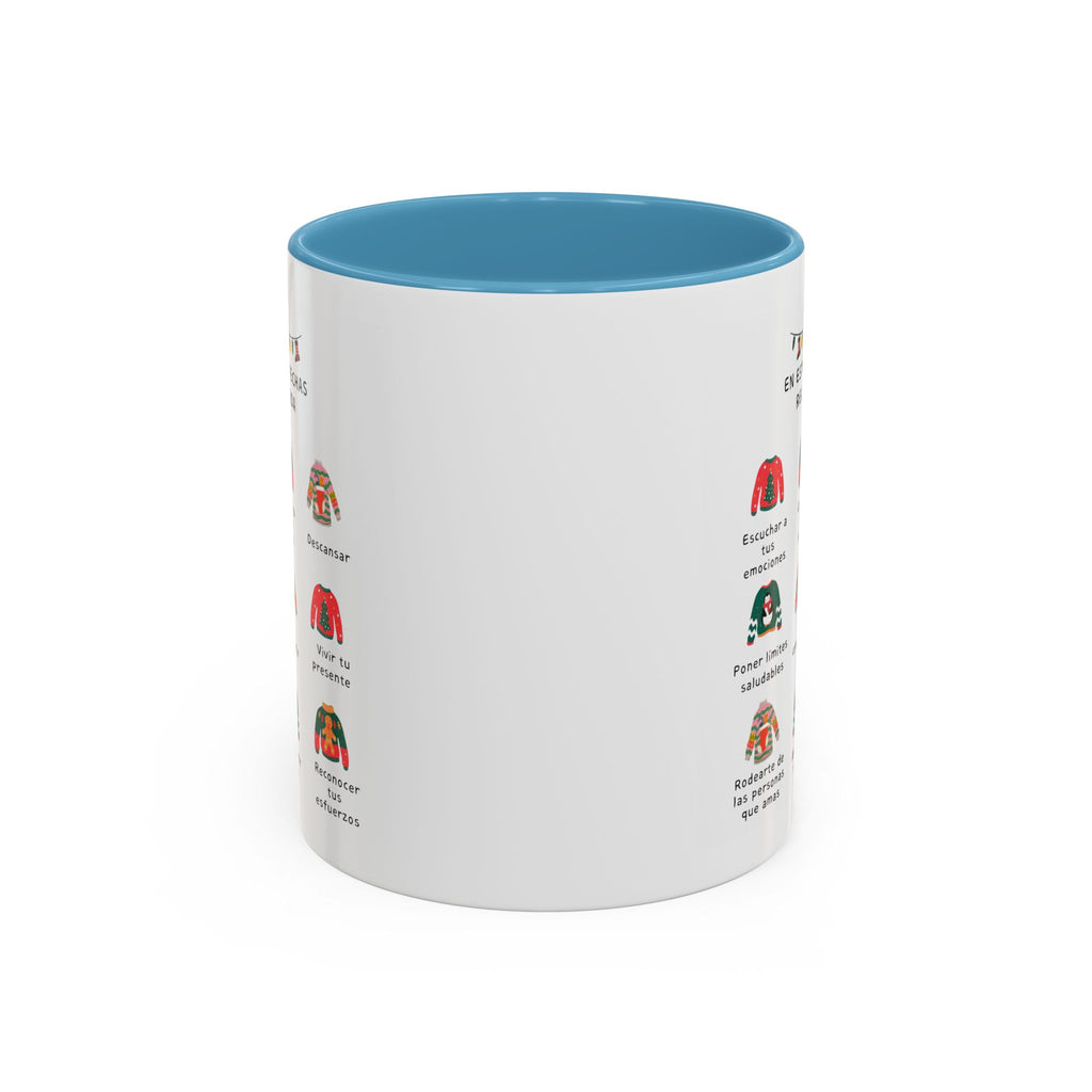 Coffee Mug — 'En Estas Fechas Recuerda' Holiday Sweater Reminder Accent Mug (11/15oz)