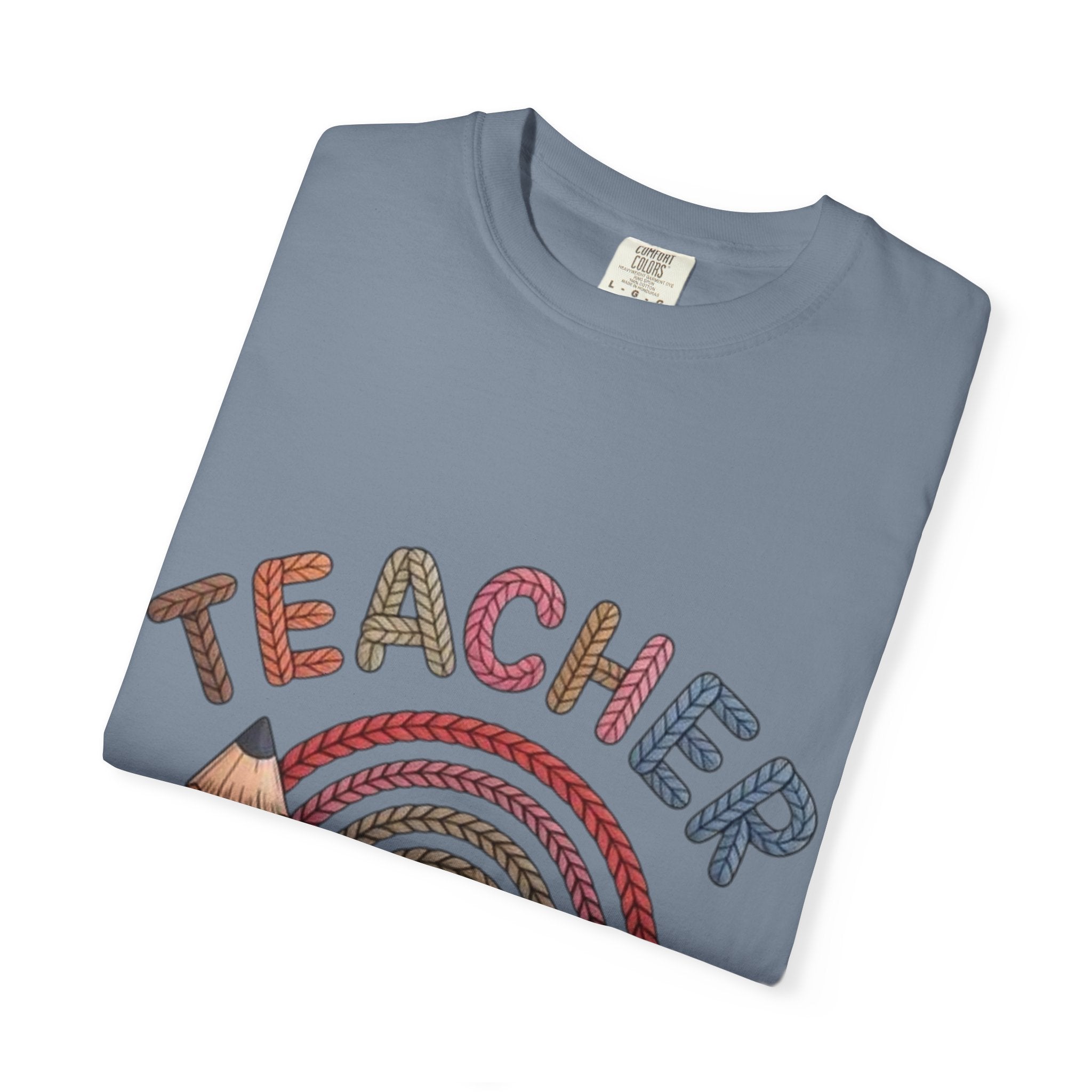 Teacher Rainbow Pencil & Apple T-Shirt — Back-to-School Gift for Educators