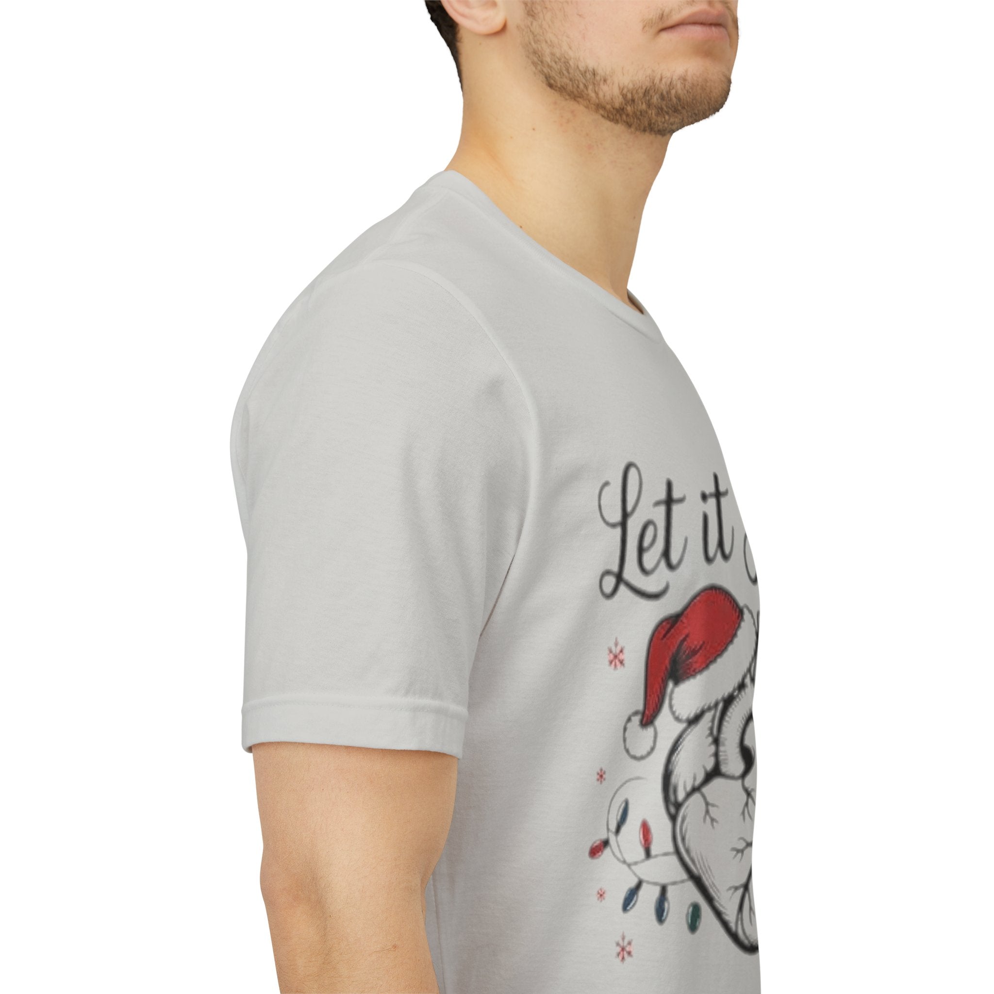 Let It Flow Heart Tee  Christmas Anatomical Heart Shirt