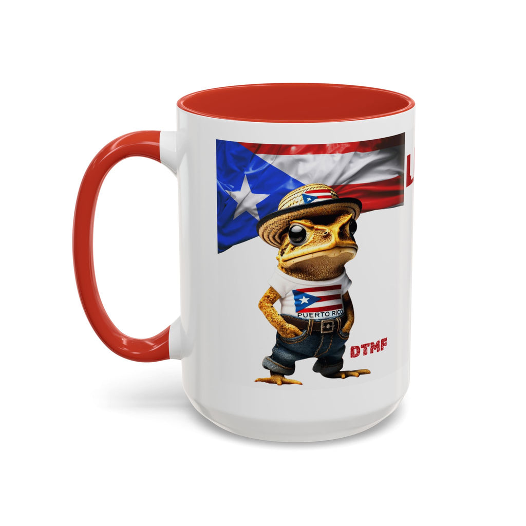 Puerto Rican Frog Character Coffee Mug - Fun Accent Mug for Coffee Lovers