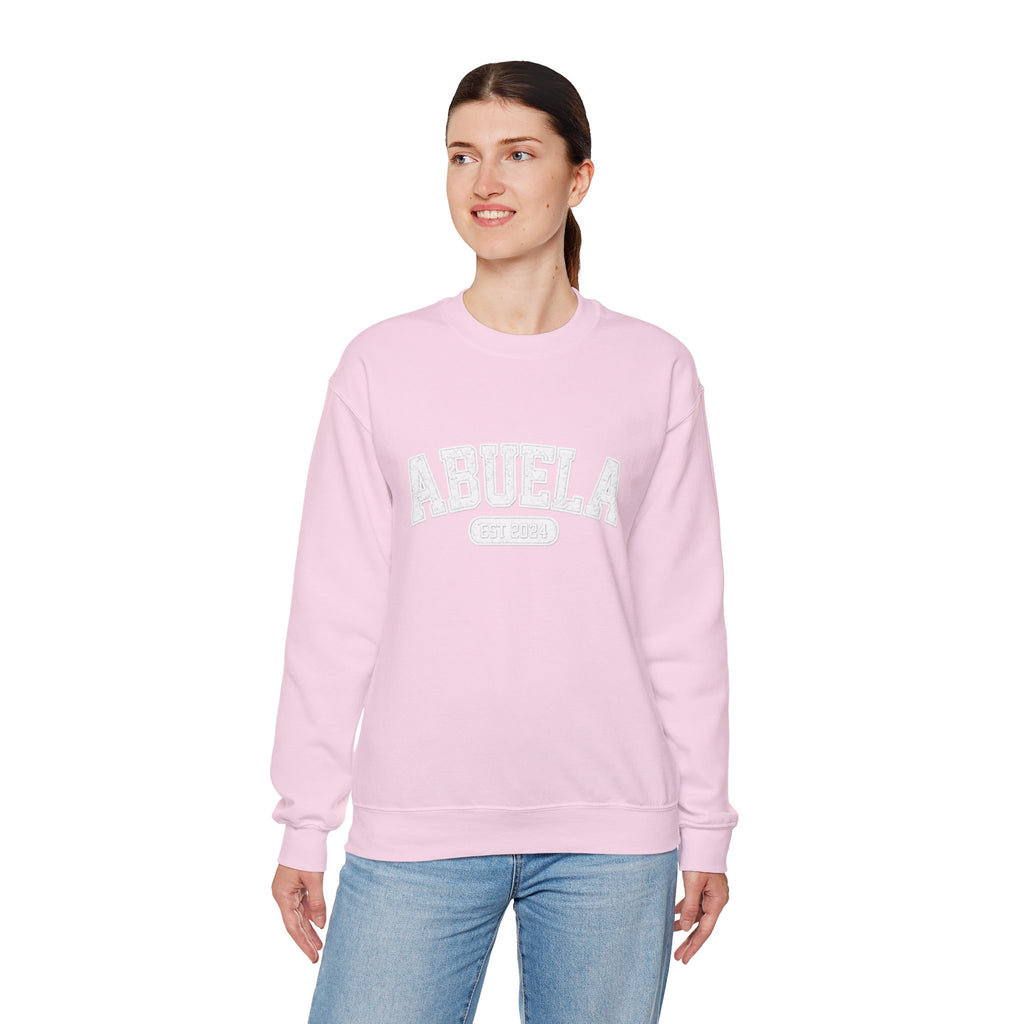 Abuela Varsity Crewneck Sweatshirt Cozy Grandma Gift Minimal Everyday Family Love Apparel