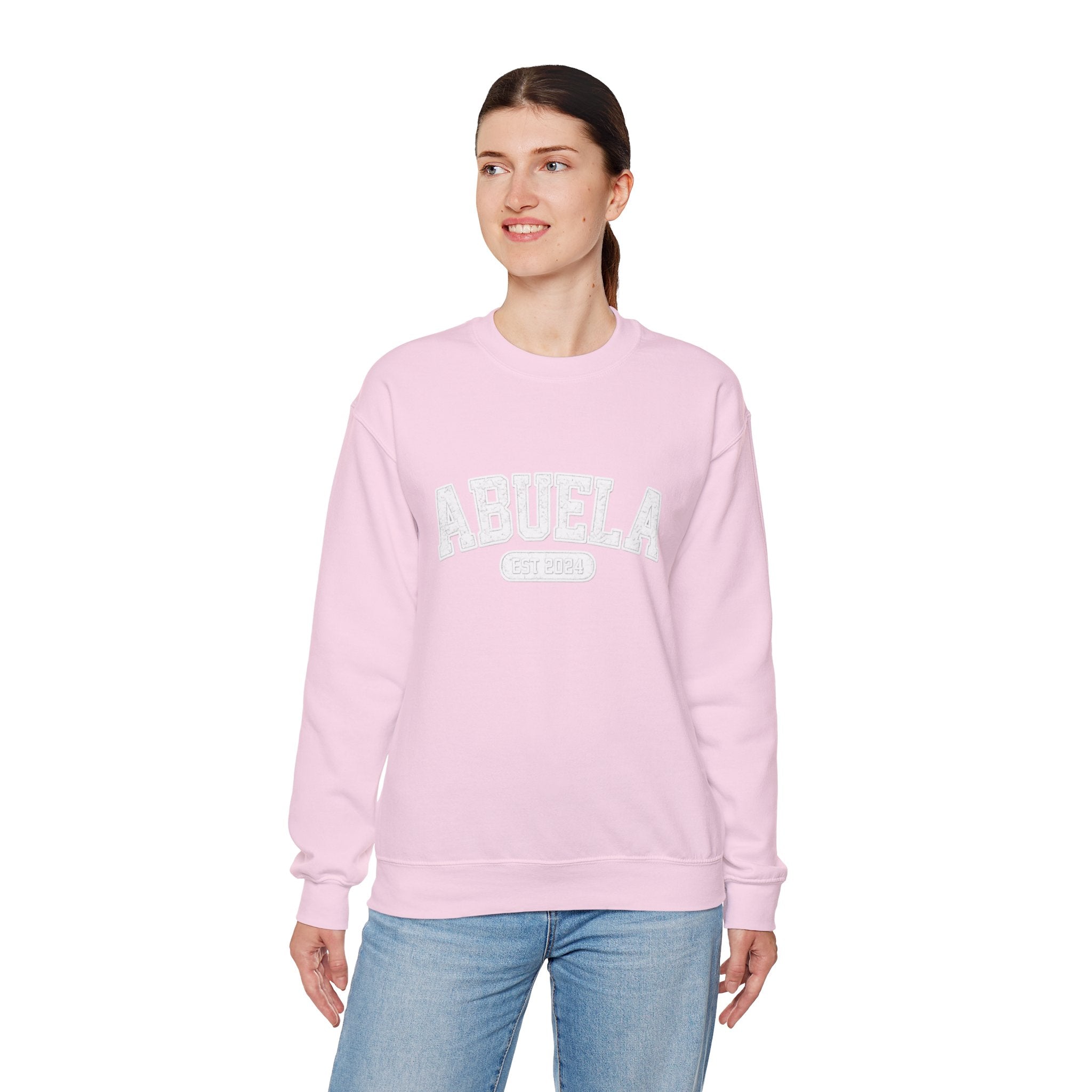 Abuela Varsity Crewneck Sweatshirt Cozy Grandma Gift Minimal Everyday Family Love Apparel