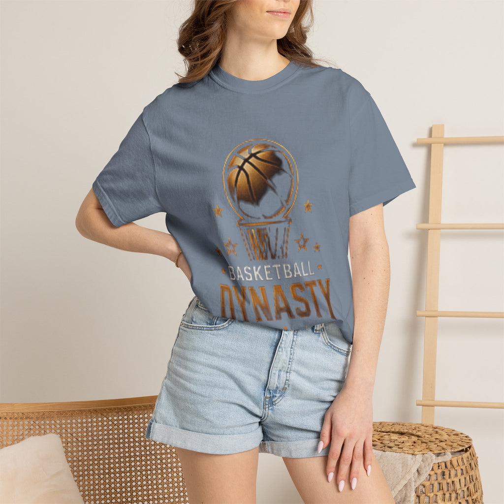 Basketball Dynasty T-Shirt — Vintage Gold Hoop Graphic