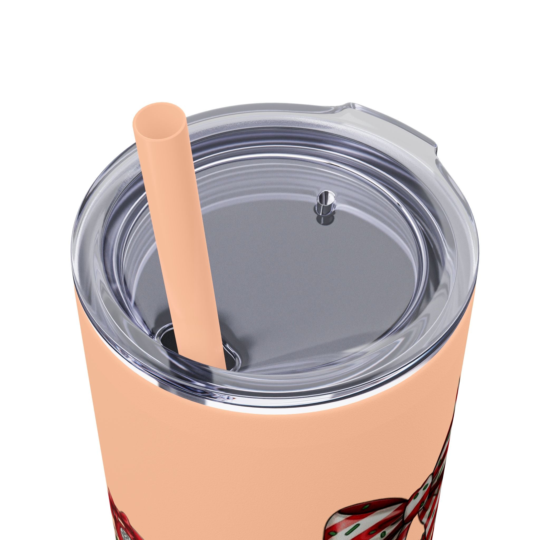 Christmas mug for the office team who keeps everything running smoothly. Candy Cane Christmas Office Secret Santa Design, 20oz with Straw