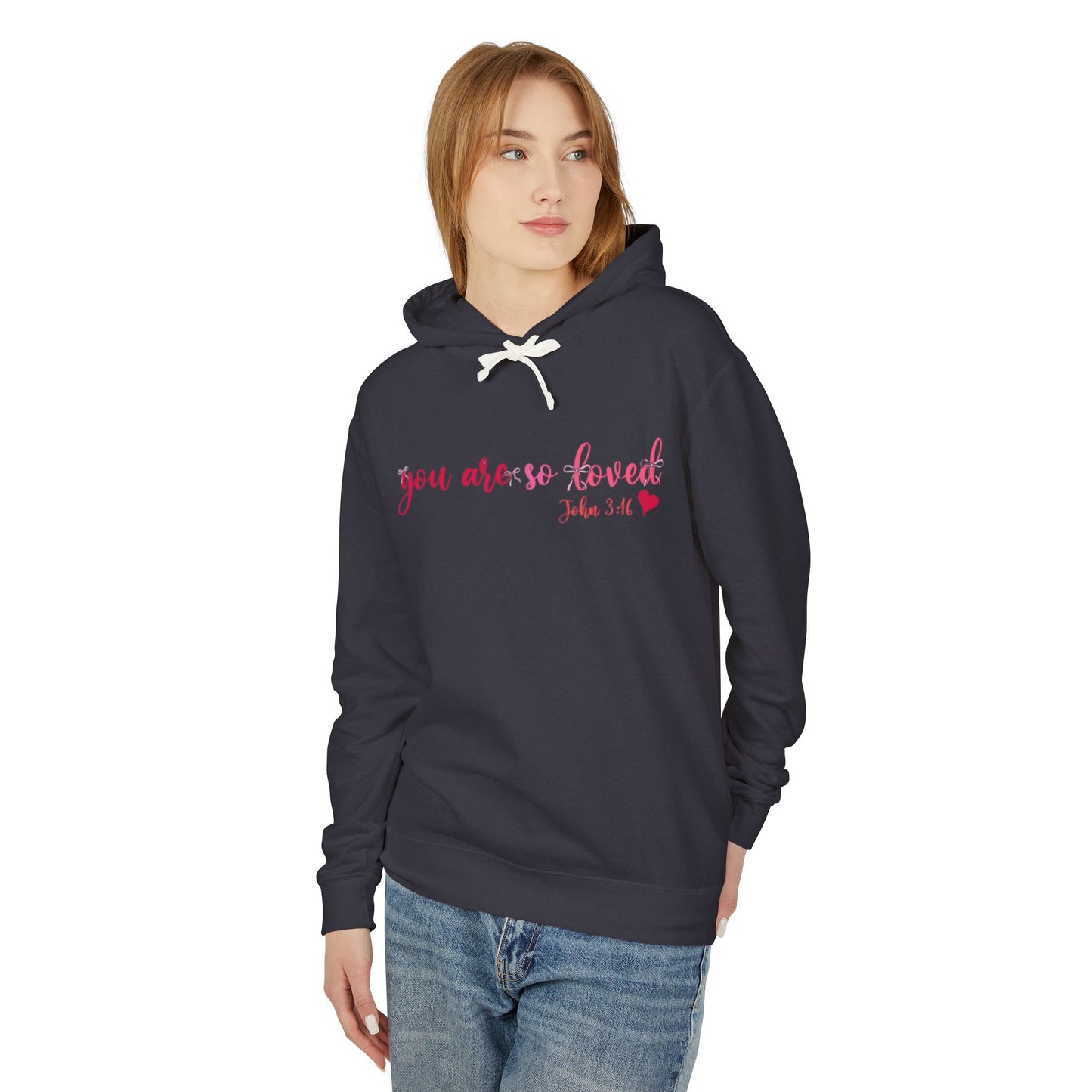 Mama Hoodie "You Are So Loved" — Christian Mama Lightweight Hooded Sweatshirt