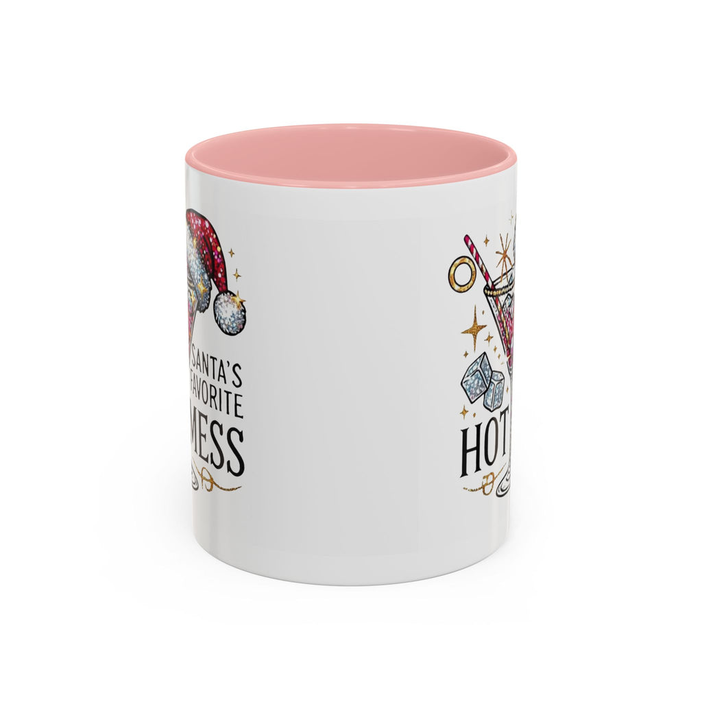 Accent Coffee Mug - "Santa's Favorite Hot Mess" Holiday Cocktail Mug (11/15 oz)
