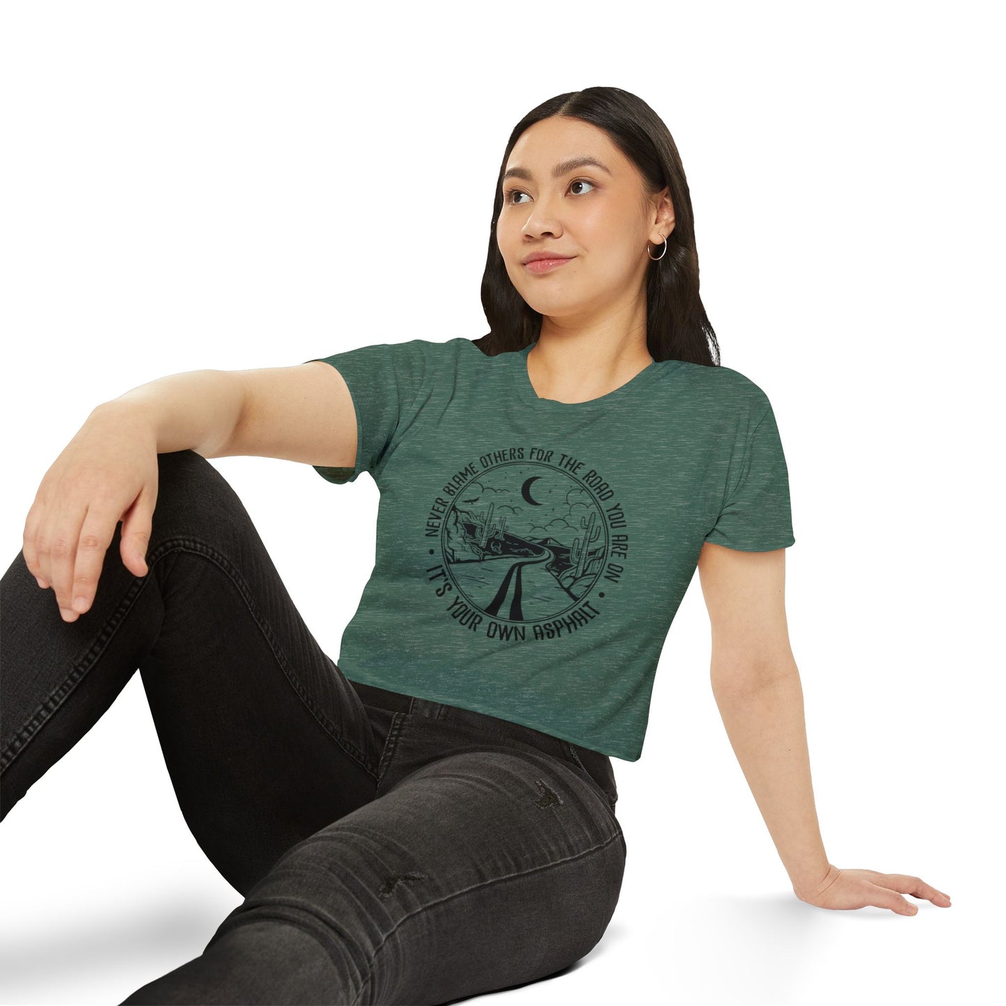 Desert Dream Crop Top - Women's Festival Tee, Boho Style Shirt, Inspirational Graphic Top, Summer Outfit, Road Trip Apparel
