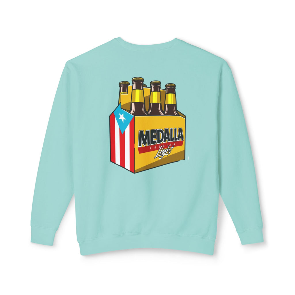 Medalla Light Puerto Rico Sweatshirt Coqui Boricua flag  Beer Pack Graphic Puerto Rico Navidades