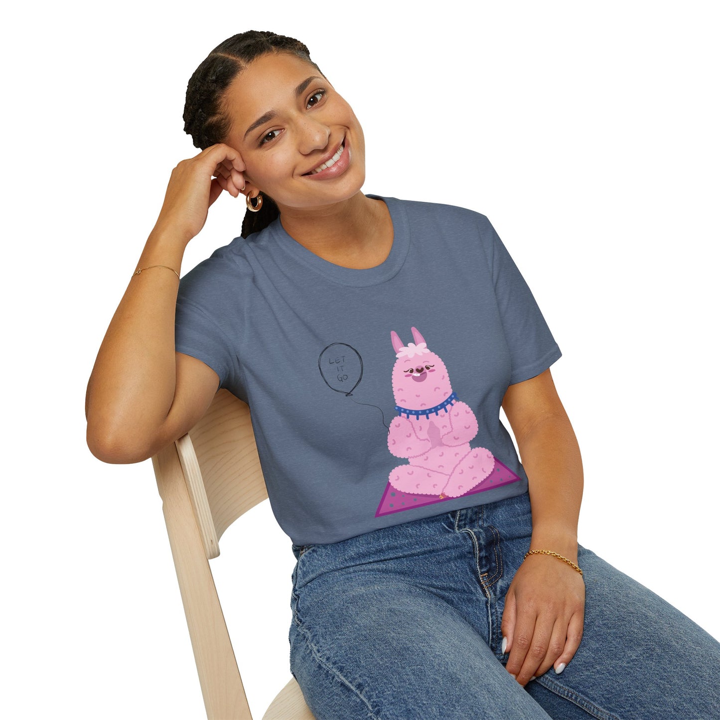 ✨ Let your outfit reflect your inner peace. Meditating Bunny T-Shirt, Softstyle Tee for Relaxation, Chill Vibes Apparel, Perfect Gift for Yoga Lovers, Cute Animal Graphic Tee