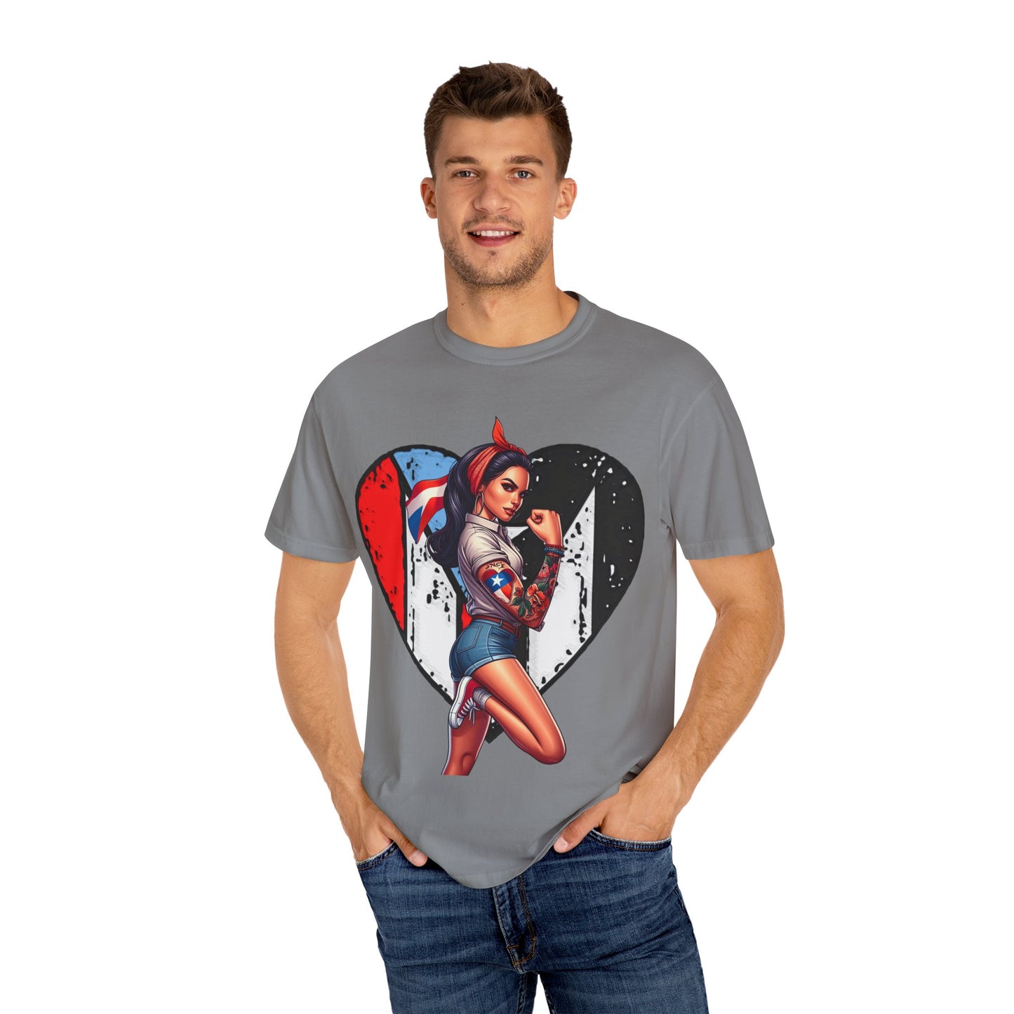 Puerto Rico Mi Amor Journal of Heritage & Heart Unisex Garment-Dyed T-shirt