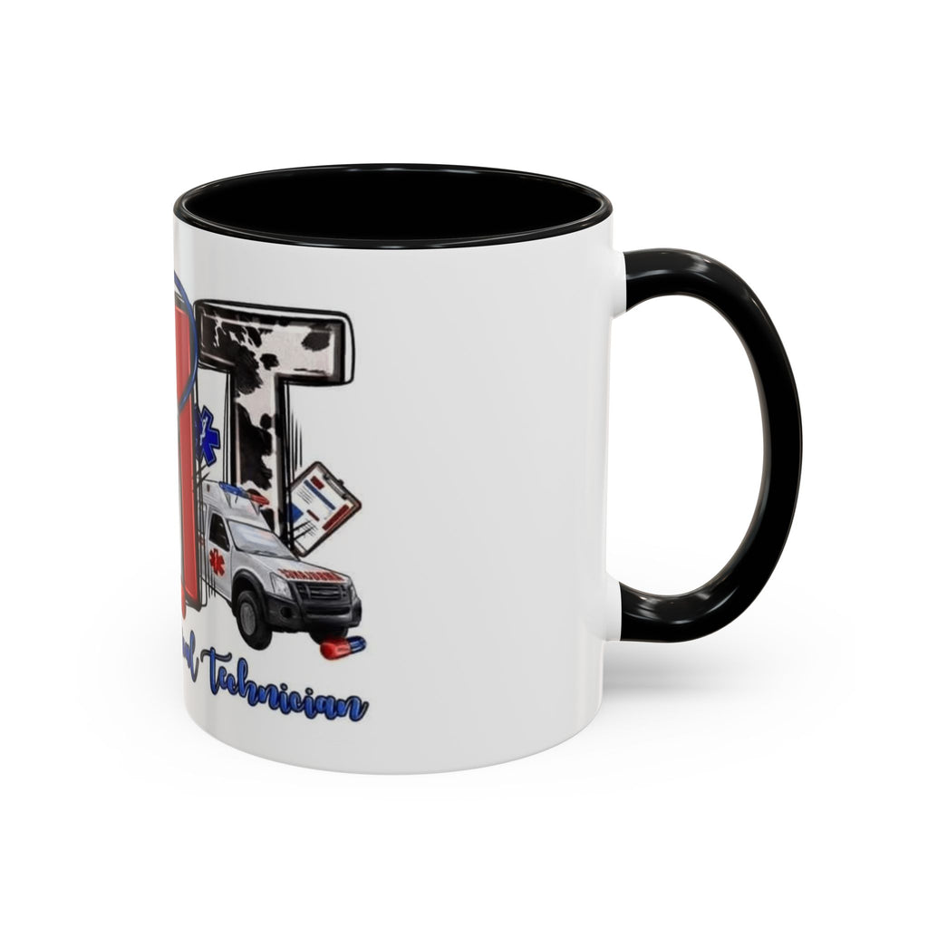 EMT Coffee Mug — Emergency Medical Technician Ambulance Stethoscope Design (11/15oz) Medical Christmas Mug