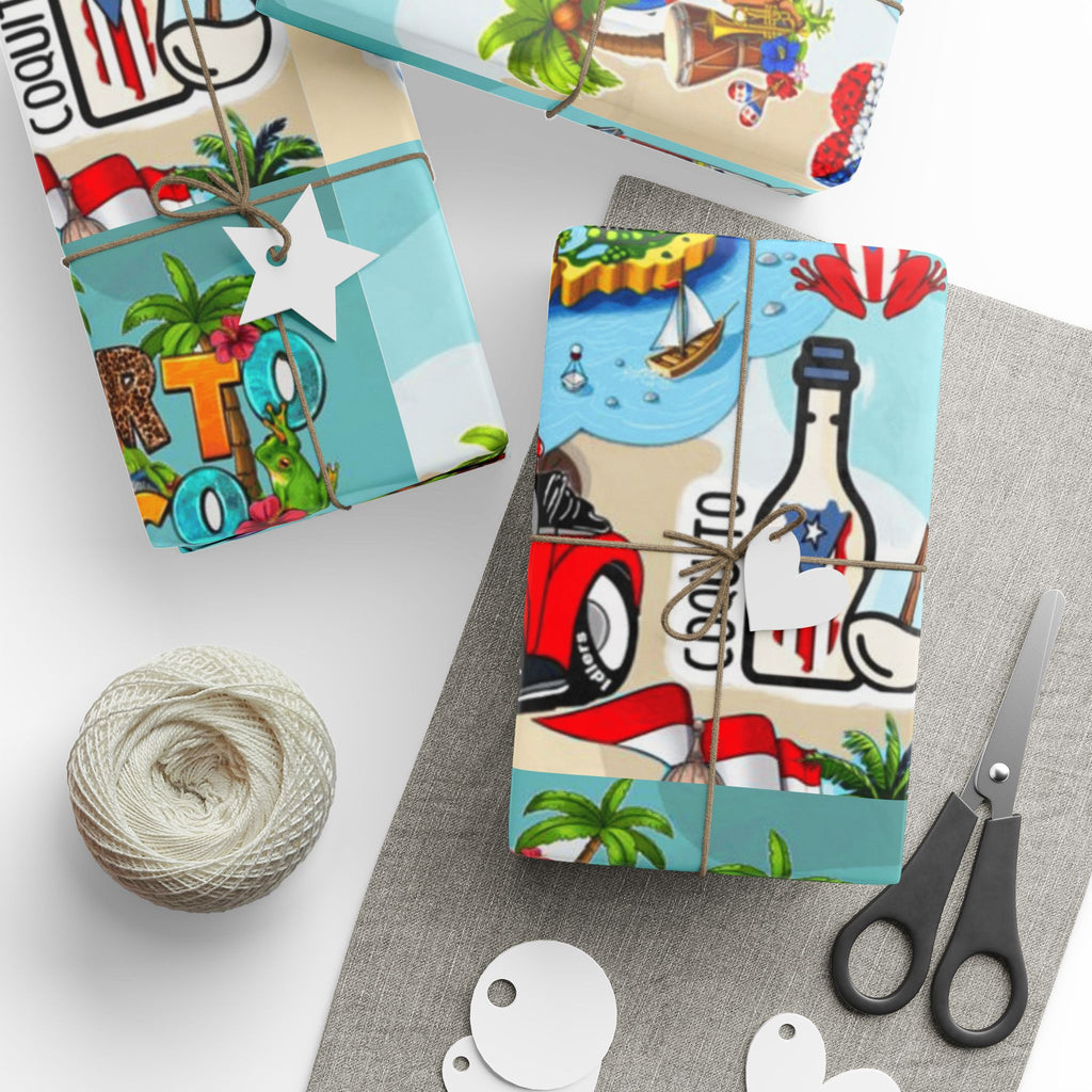 Puerto Rico Wrapping Paper – Cultural Gift Wrap | Boricua Heritage Design | Holiday & Celebration Gift Packaging