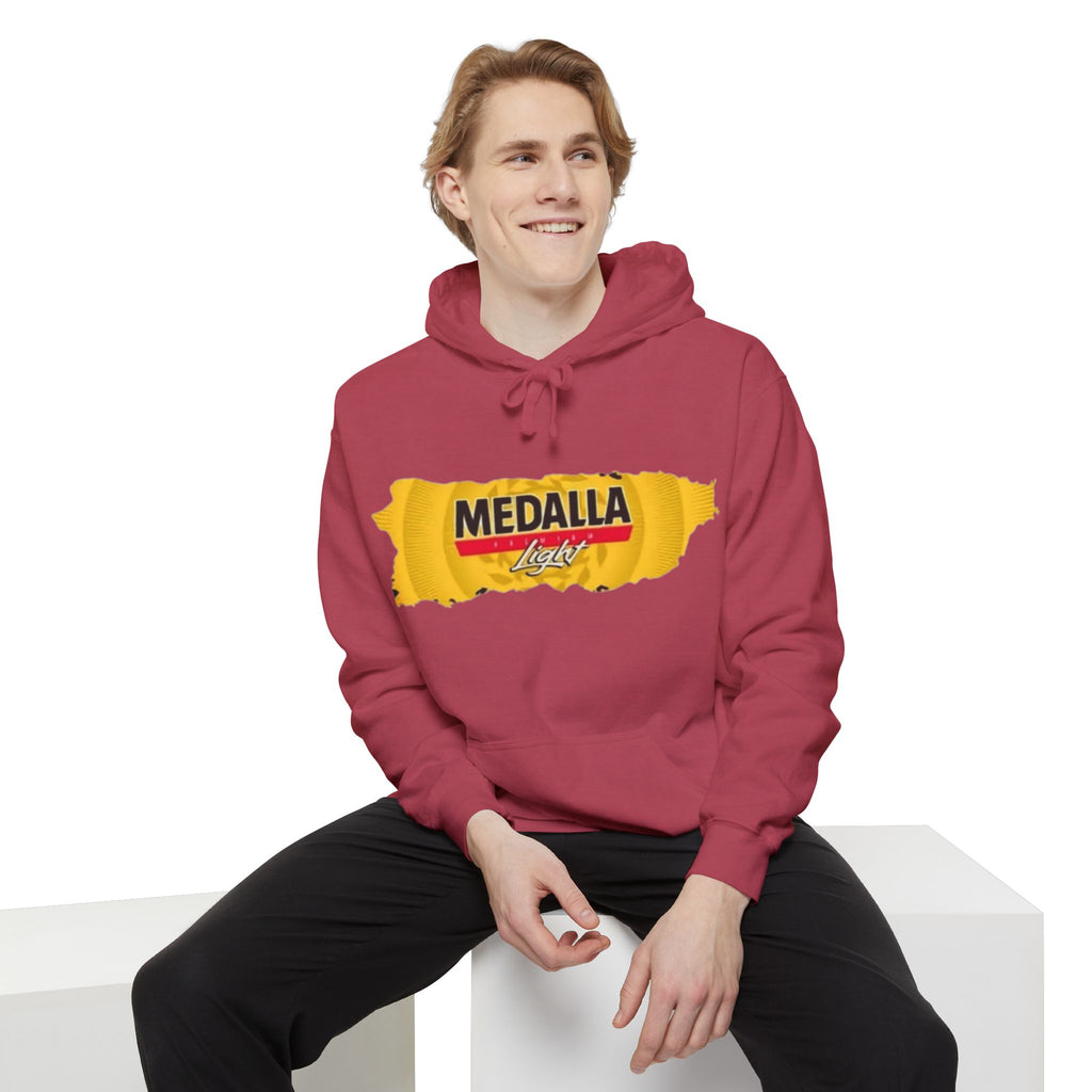 Medalla Light Logo Hoodie Vintage Beer Brand Pullover Puerto Rico Navidade