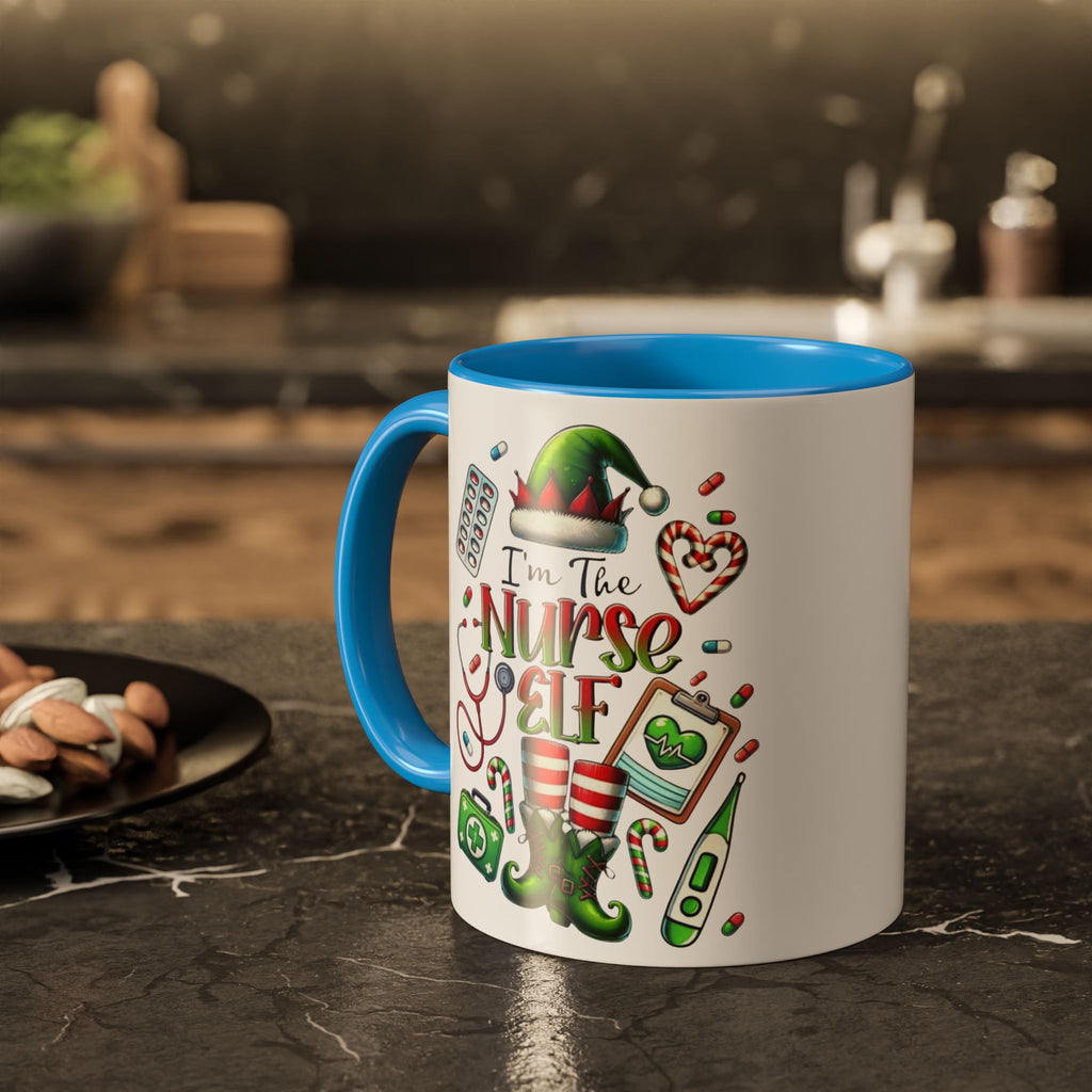 Nurse Elf Coffee Mug — Christmas Medical Holiday Gift (11oz & 15oz) Medical Christmas Mug