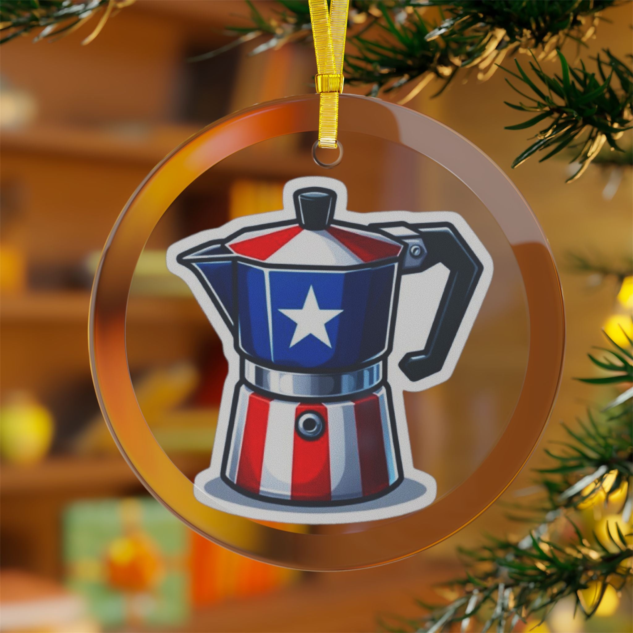 Glass Ornaments Puerto Rico always shines bright Celebrate Navidad Boricua