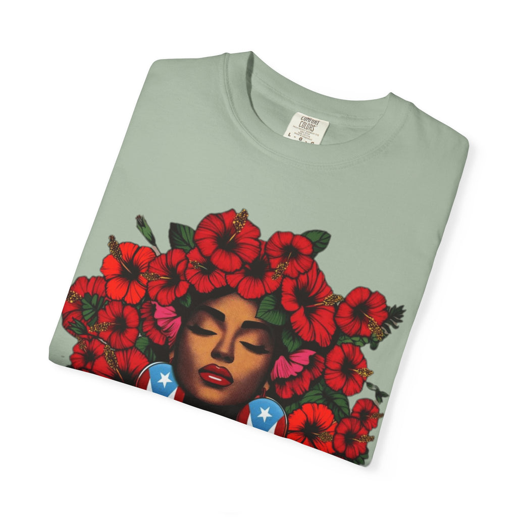 Puerto Rico Navidades T-Shirt — "La Jíbaraza" Floral Puerto Rican Pride Tee