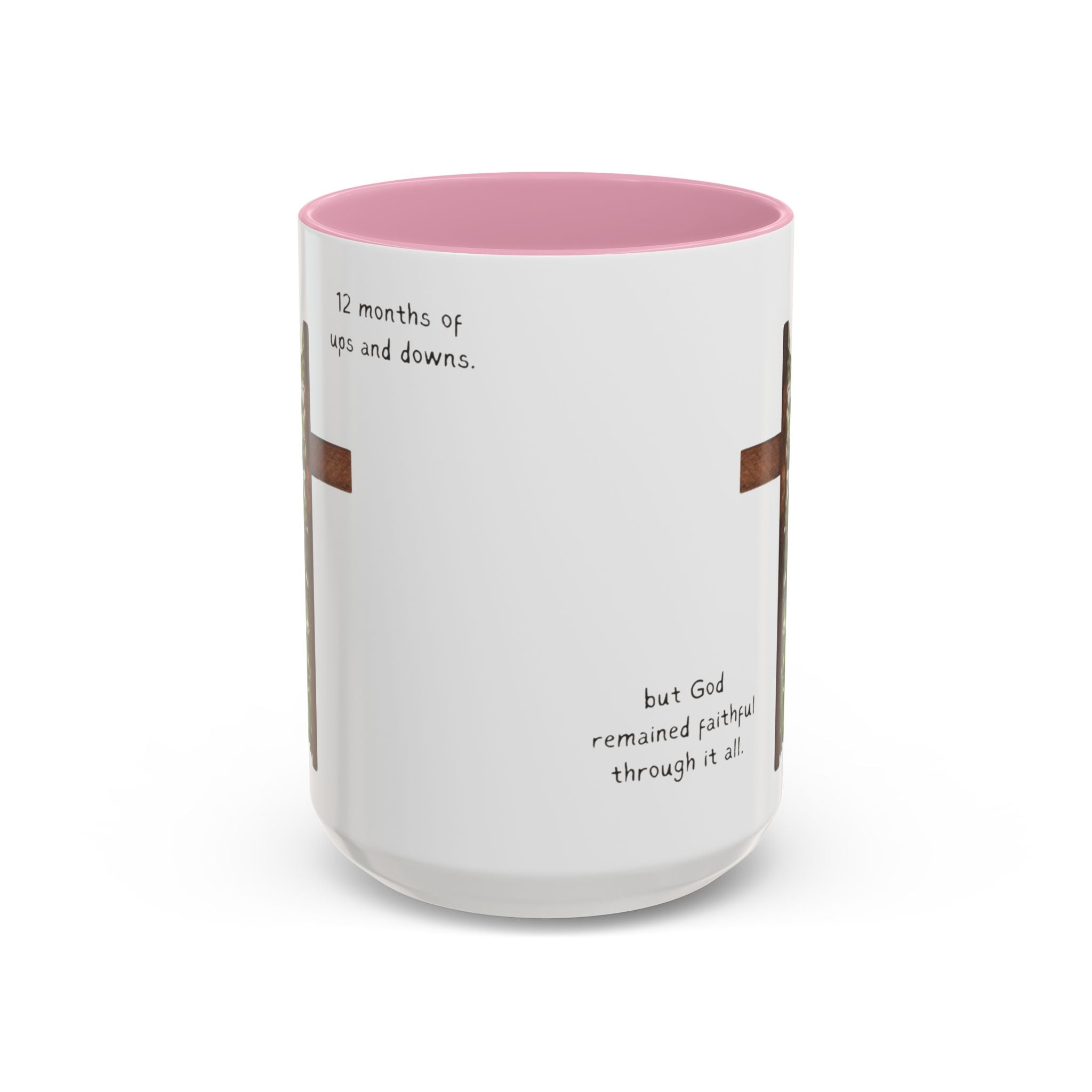 Christian Cross & Pine Tree Mug — Faith Reminder Coffee Cup (11oz/15oz)