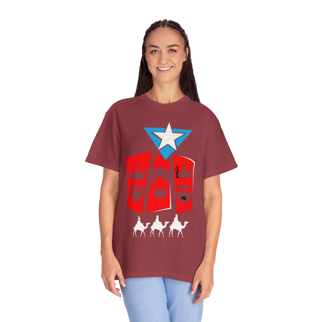 The Three Kings T-Shirt — Puerto Rican Three Kings Graphic Tee (Star & Crown Silhouettes)