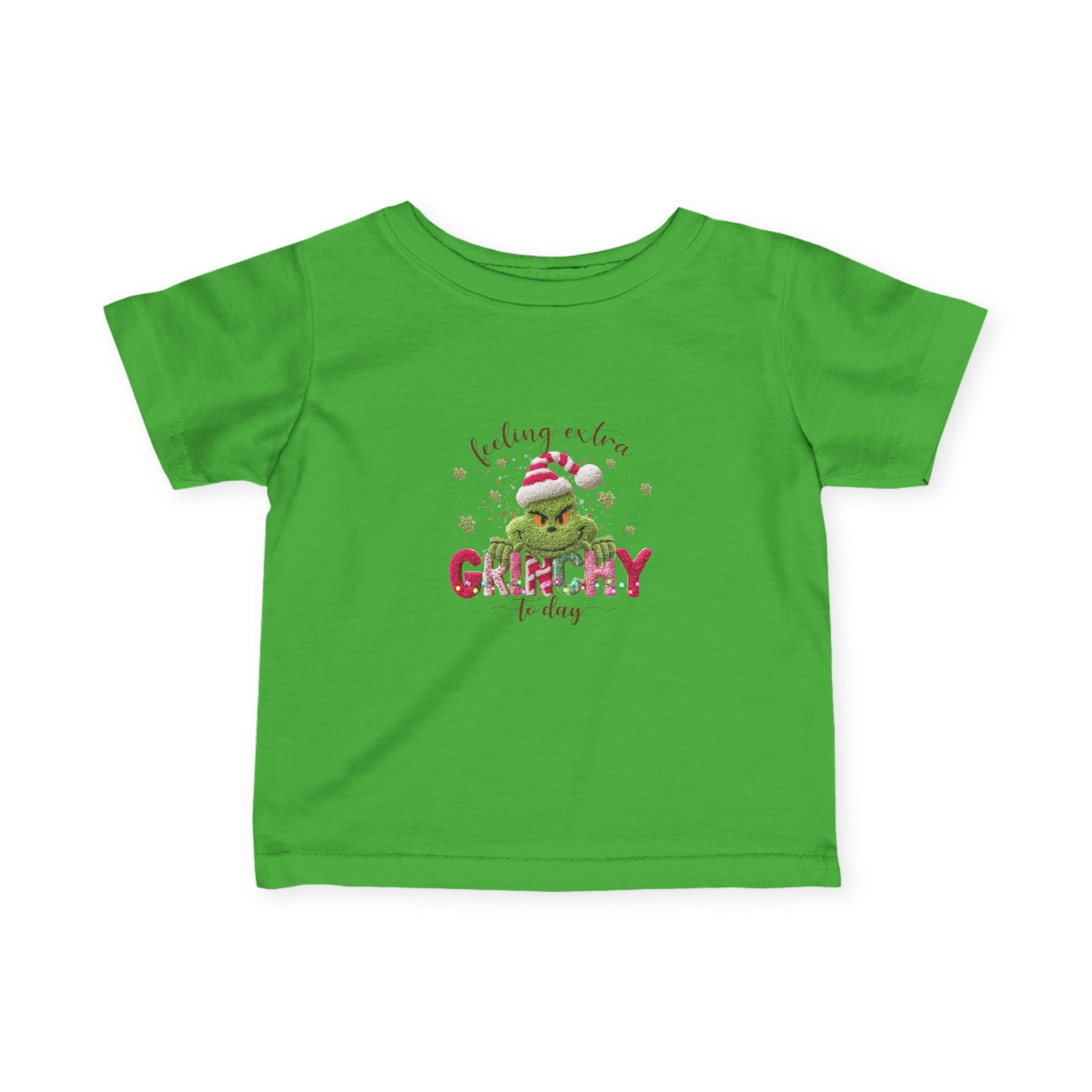 Infant Tee - "Feeling a Little Grinchy Today" Cute Baby Christmas Shirt