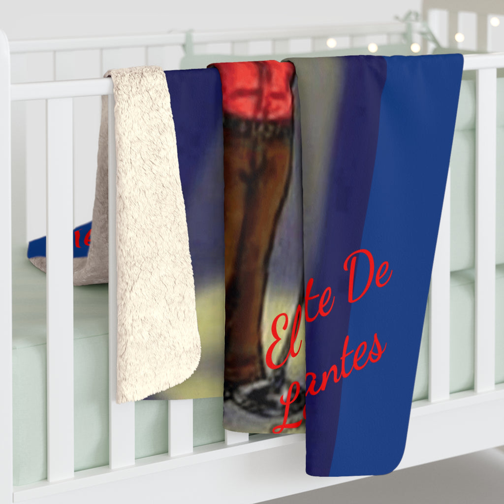 Sherpa Blanket – 'Hector Lavoe El Cantante De Los Cantantes' Caricature Fleece Throw Puerto Rico